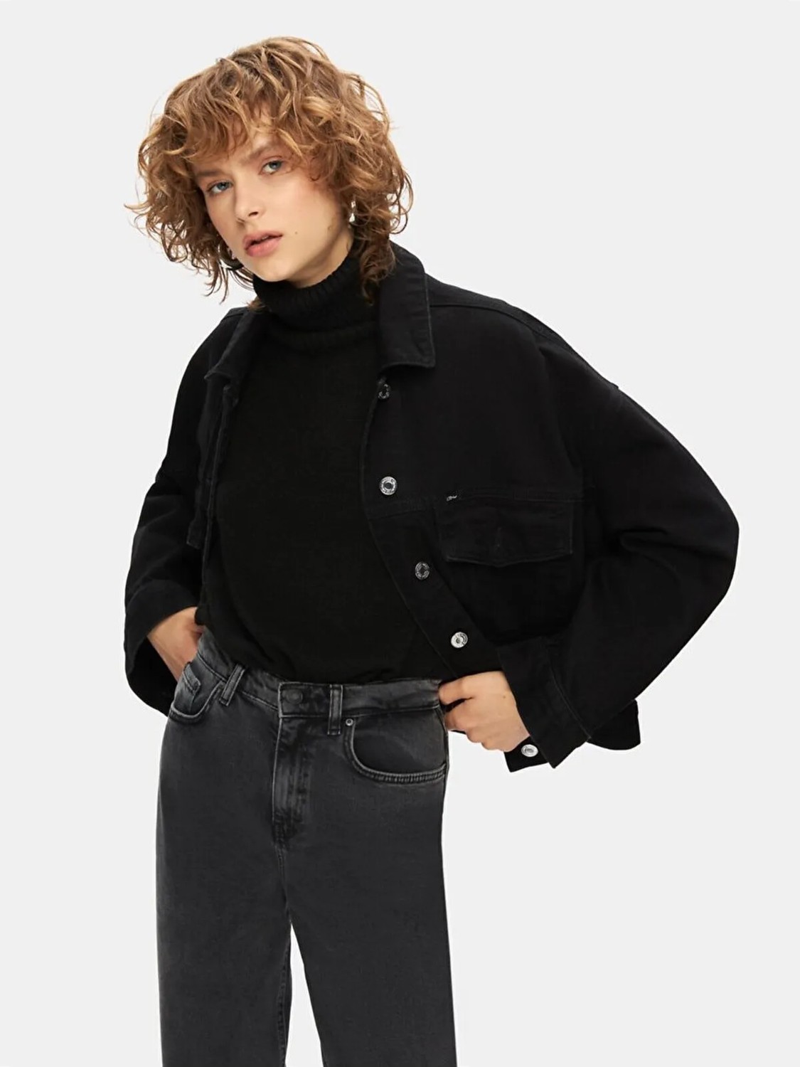 LTB Kadın Celia Oversized Jean Ceket, %99 Pamuk, %1 Elastan, Rahat ve Dayanıklı Günlük Kullanım görsel 7