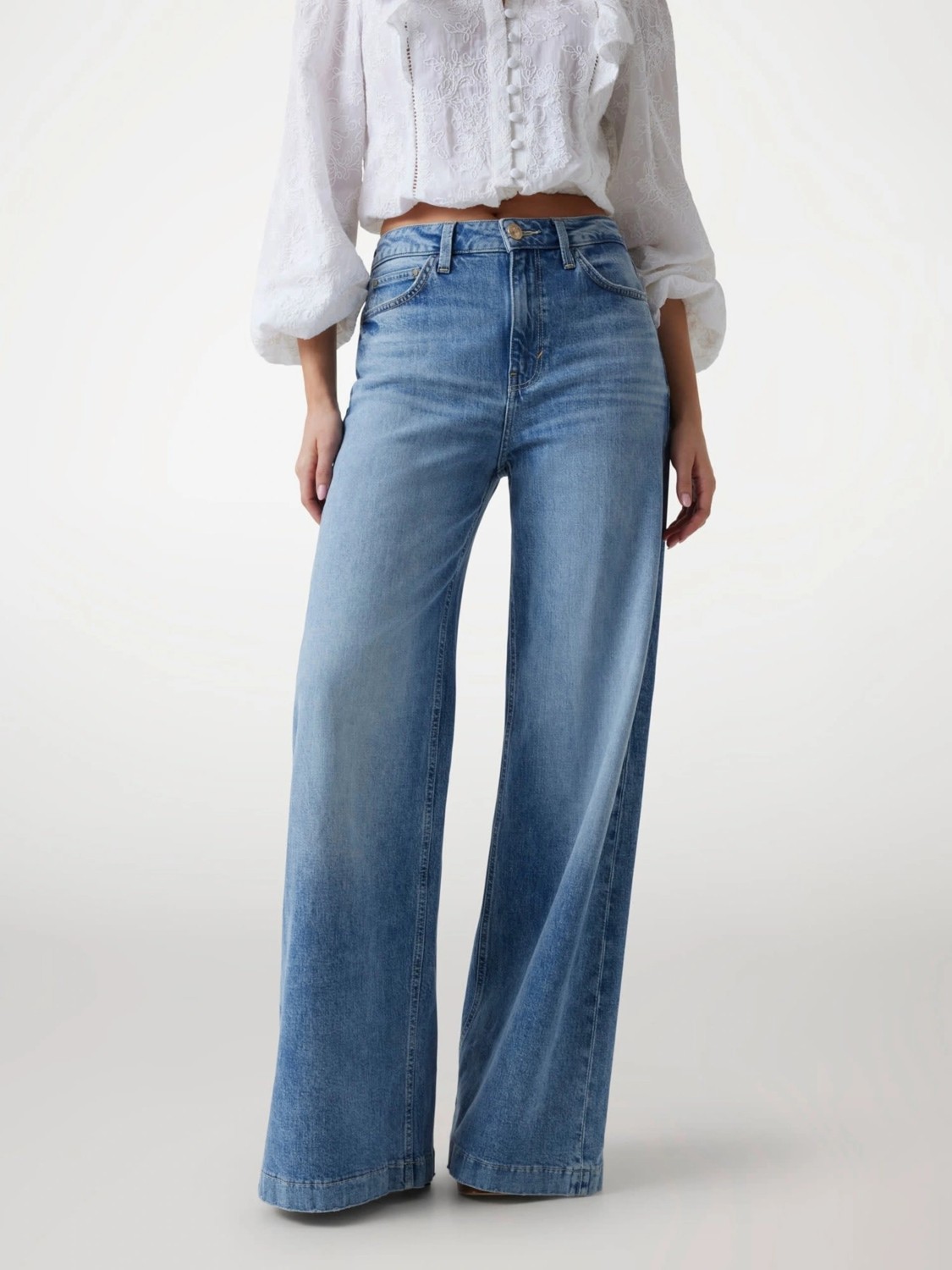 Guess Bellagio Kadın Mavi Skinny Fit Jean W5YA1CD5QP2-UBL1 görsel 2