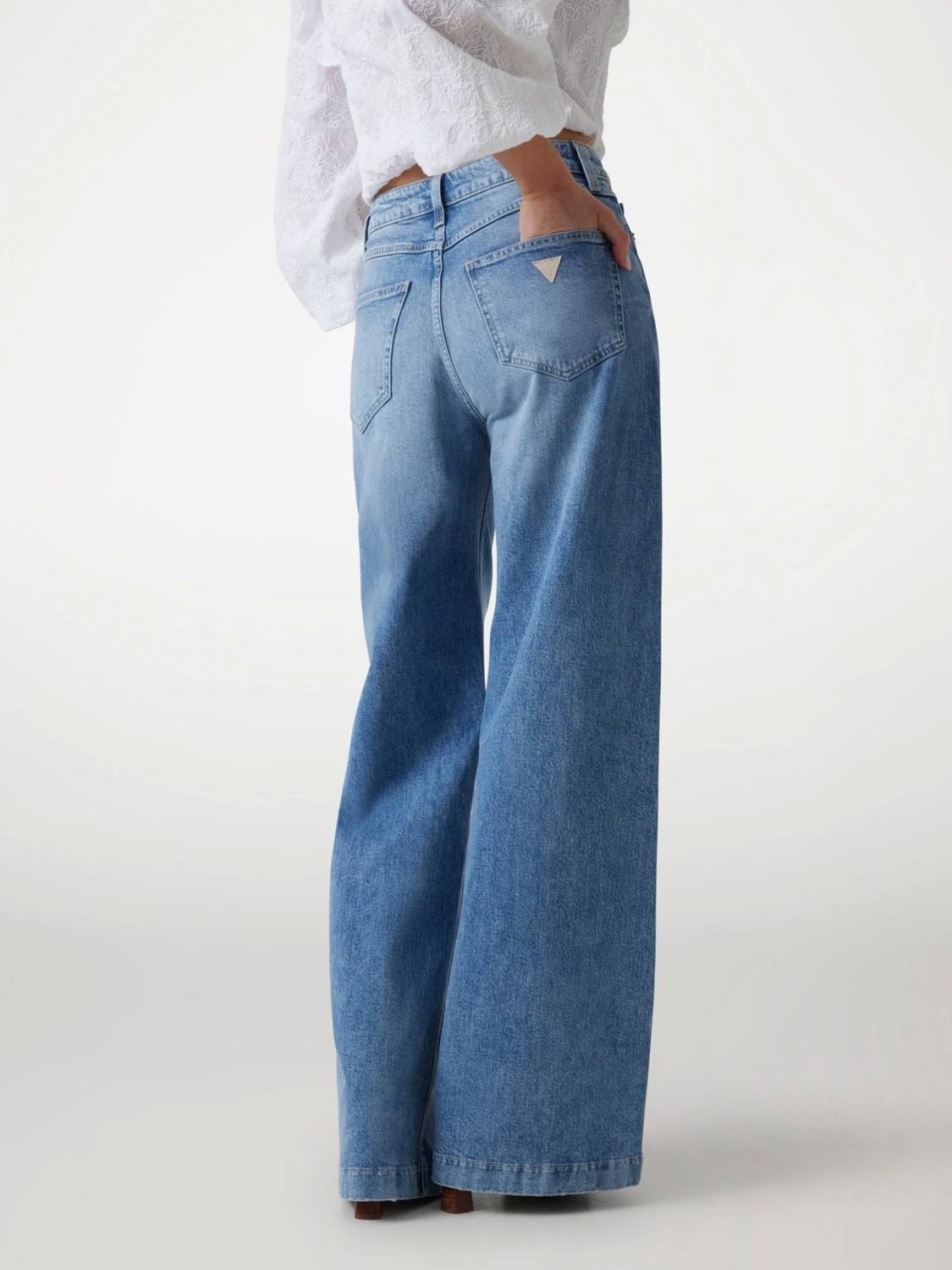 Guess Bellagio Kadın Mavi Skinny Fit Jean W5YA1CD5QP2-UBL1 görsel 3