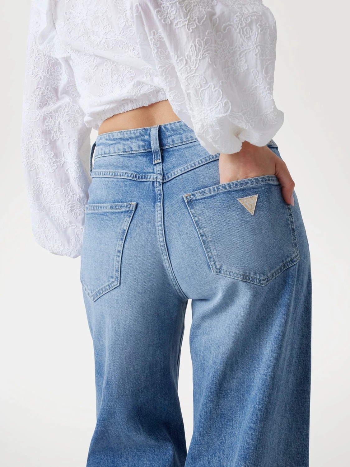 Guess Bellagio Kadın Mavi Skinny Fit Jean W5YA1CD5QP2-UBL1 görsel 4
