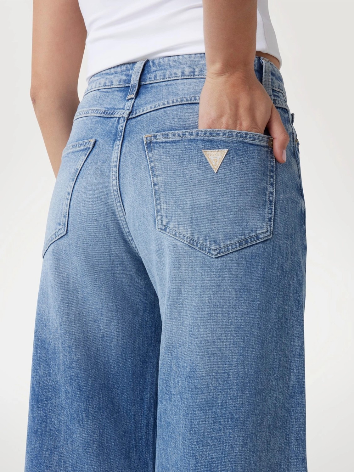 Guess Bellagio Kadın Mavi Skinny Fit Jean W5YA1CD5QP2-UBL1 görsel 5
