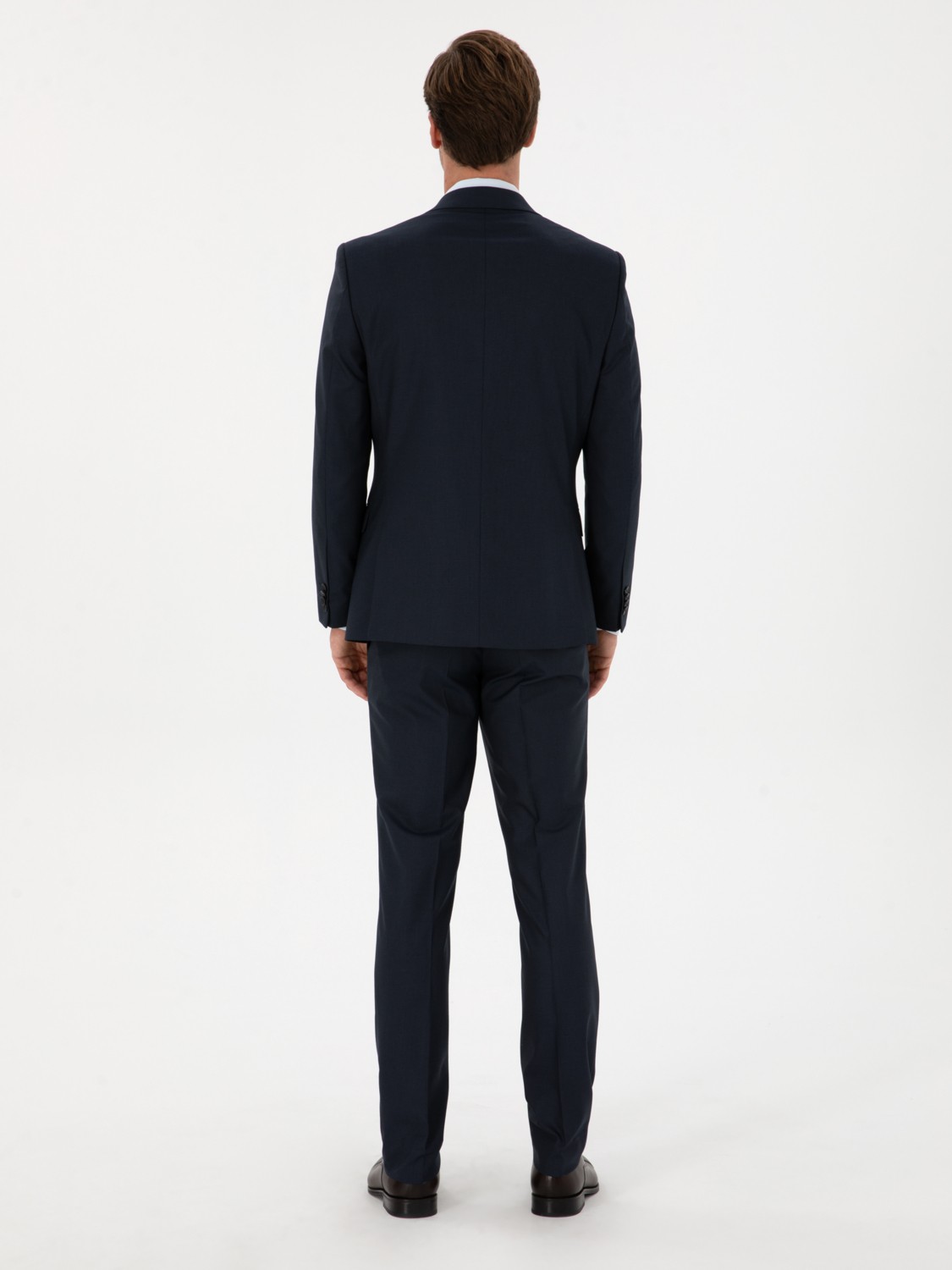 Cacharel Erkek Lacivert Slim Fit Mikro Desenli Takım Elbise 50319478-VR033 görsel 5