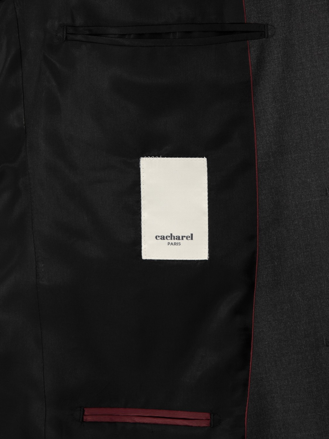 Cacharel Erkek Füme Slim Fit Mikro Desenli Yün Karışımlı Takım Elbise 50318061-VR058 görsel 6