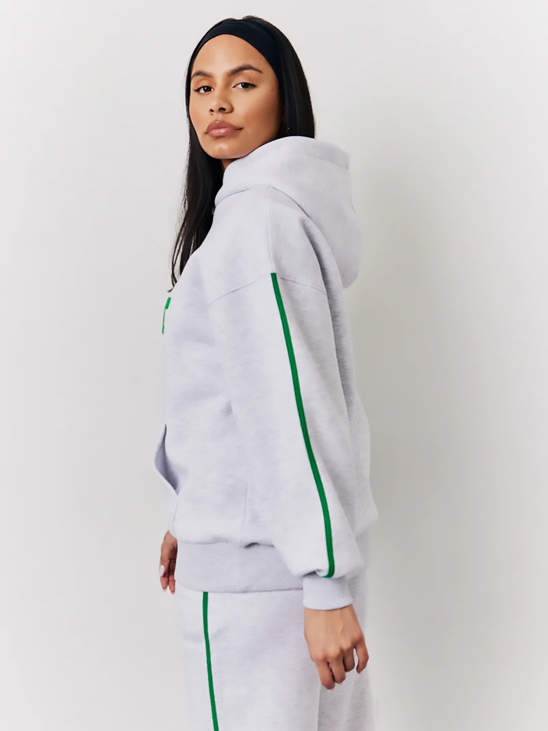 DobaKids Kanguru Cep 3 Ip Şardonlu Oversize Kapüşonlu Kadın Hoodie 001-0002109 görsel 2