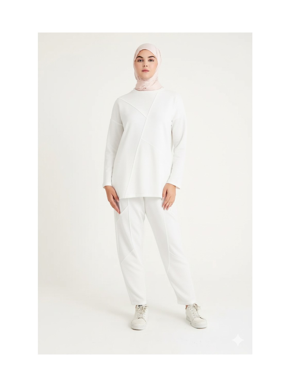 Plistre 2228_Dikiş Detaylı Oversize Eşofman Tesettür Takım görsel 8