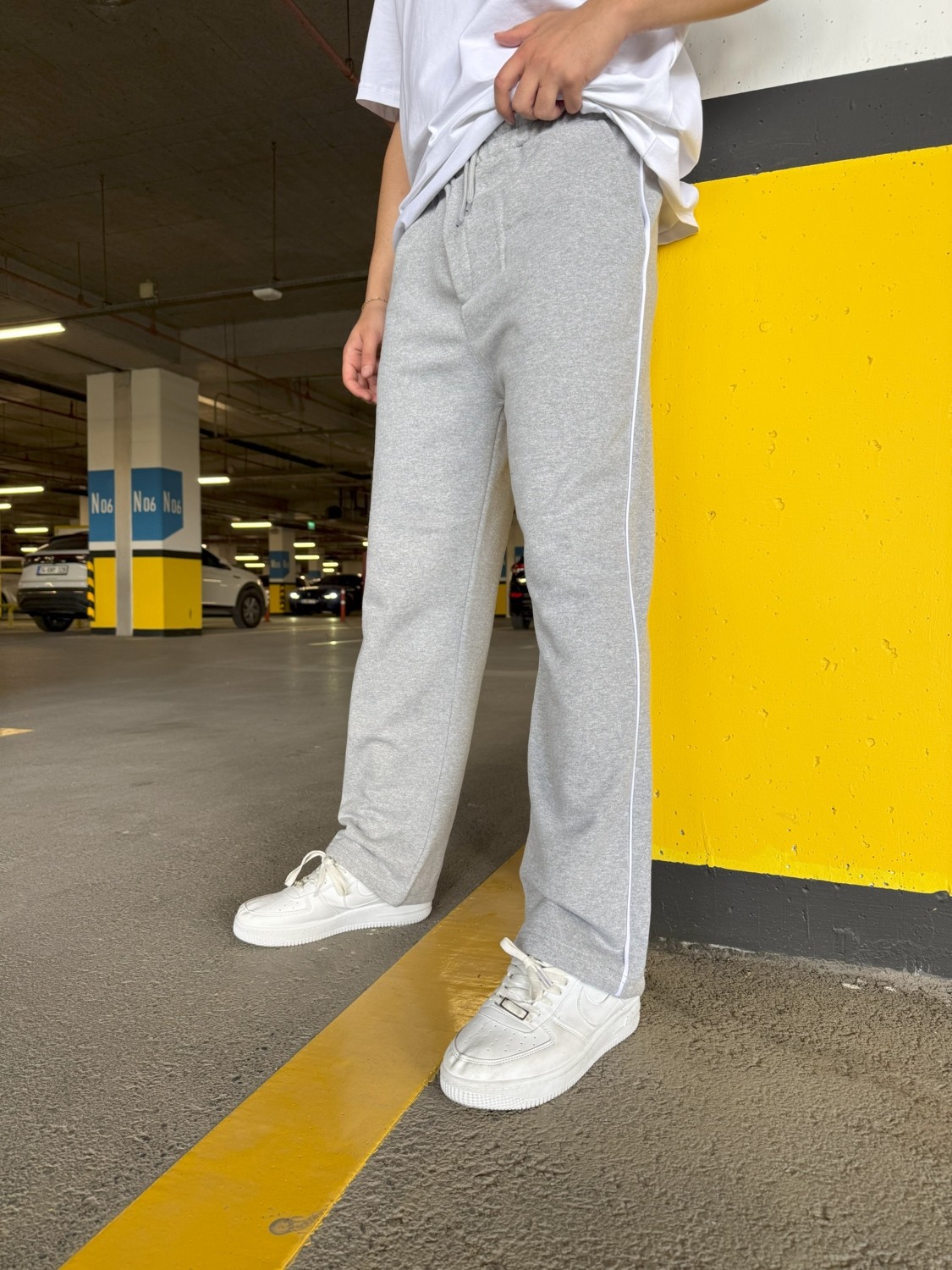 Dark Moda Erkek Şeritli Baskılı Oversize Baggy Eşofman görsel 5