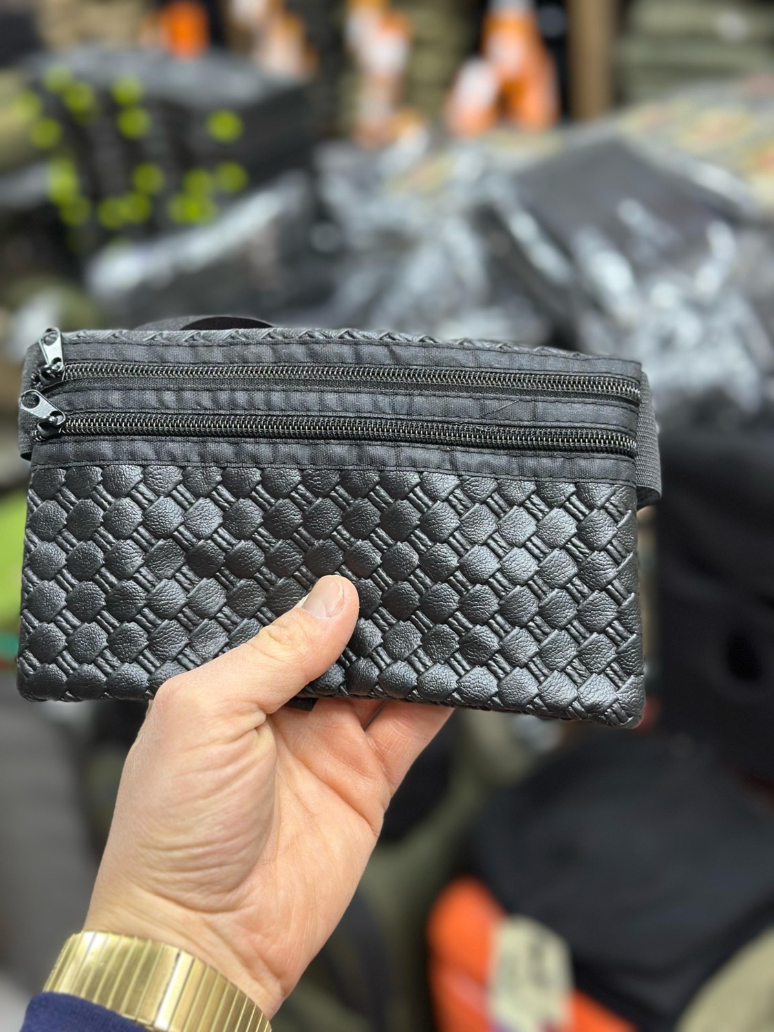 MEKOTEX Su Geçirmez Deri Hac Umre Pasaport Telefon Lastikli Bel Çantası görsel 4
