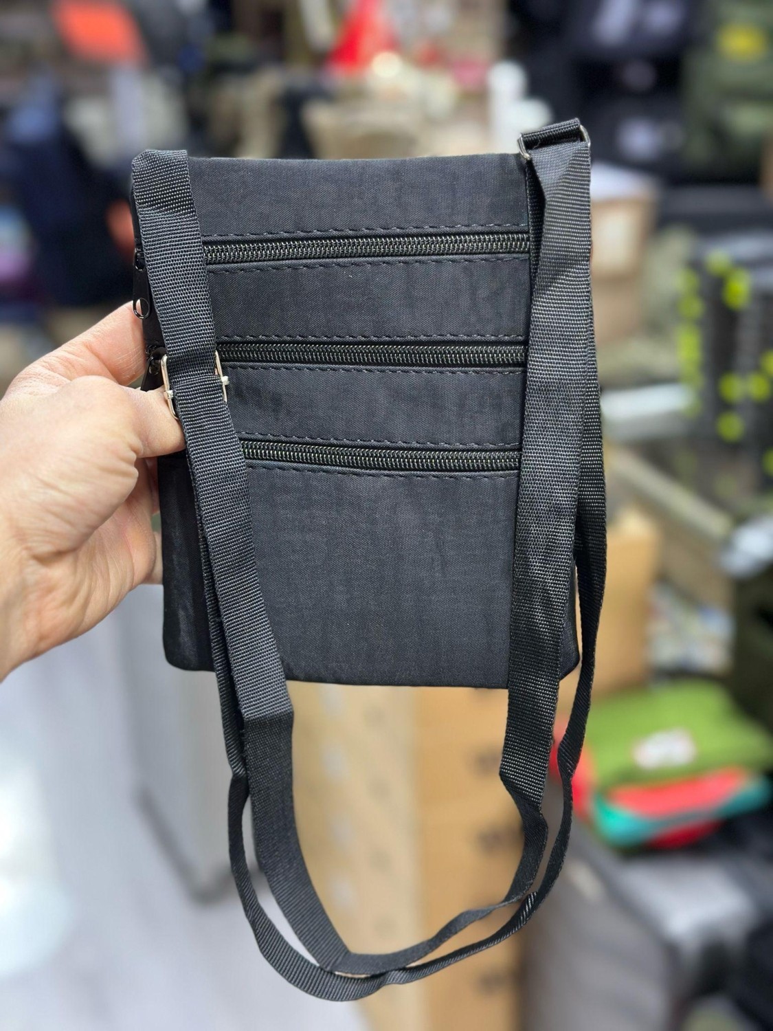 MEKOTEX Su Geçirmez Hac Umre Pasaport Telefon Cüzdanı Boyun Askılı Siyah görsel 2