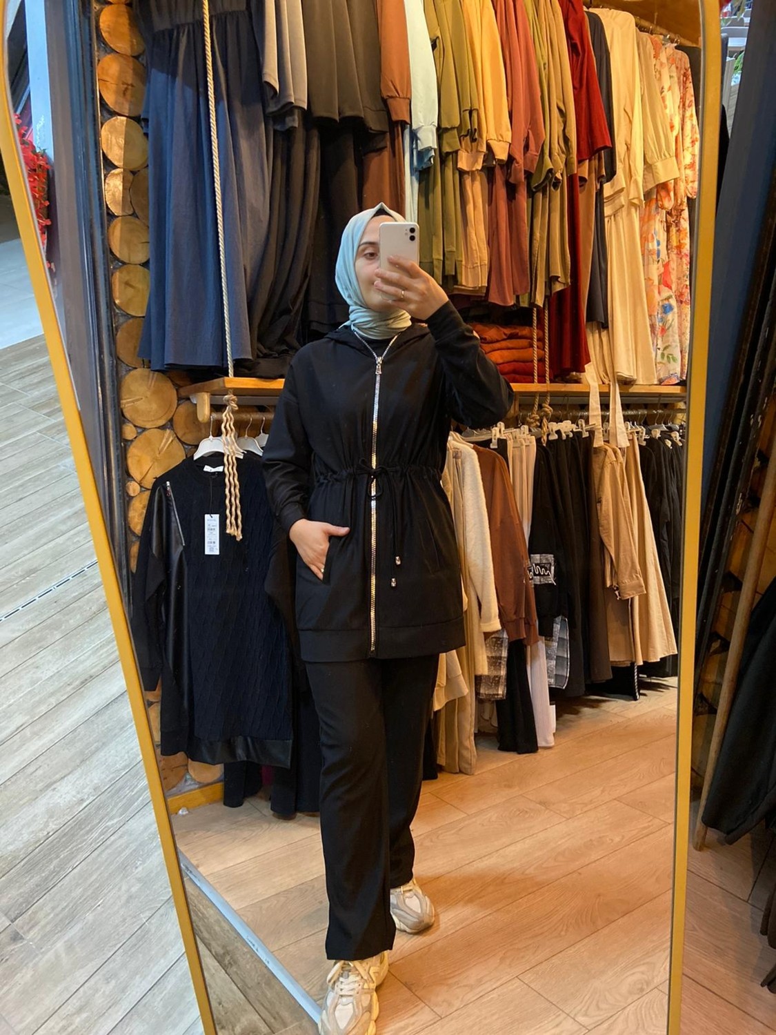Divine Line Kapüşonlu Beli Bağcıklı Eşofman Takımı görsel 4