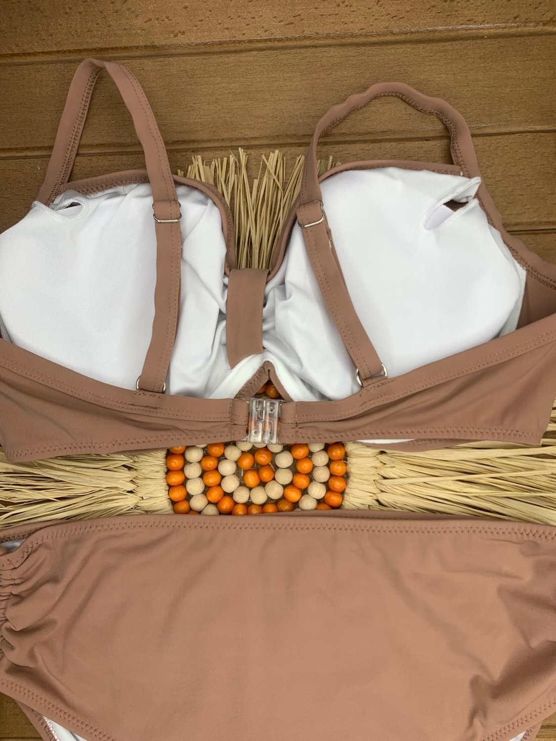 Xorvio Kadın Likralı Esnek Şık Rahat Büyük Beden Telli Balenli Toparlayıcı Yüksek Bel Bikini Takım görsel 5
