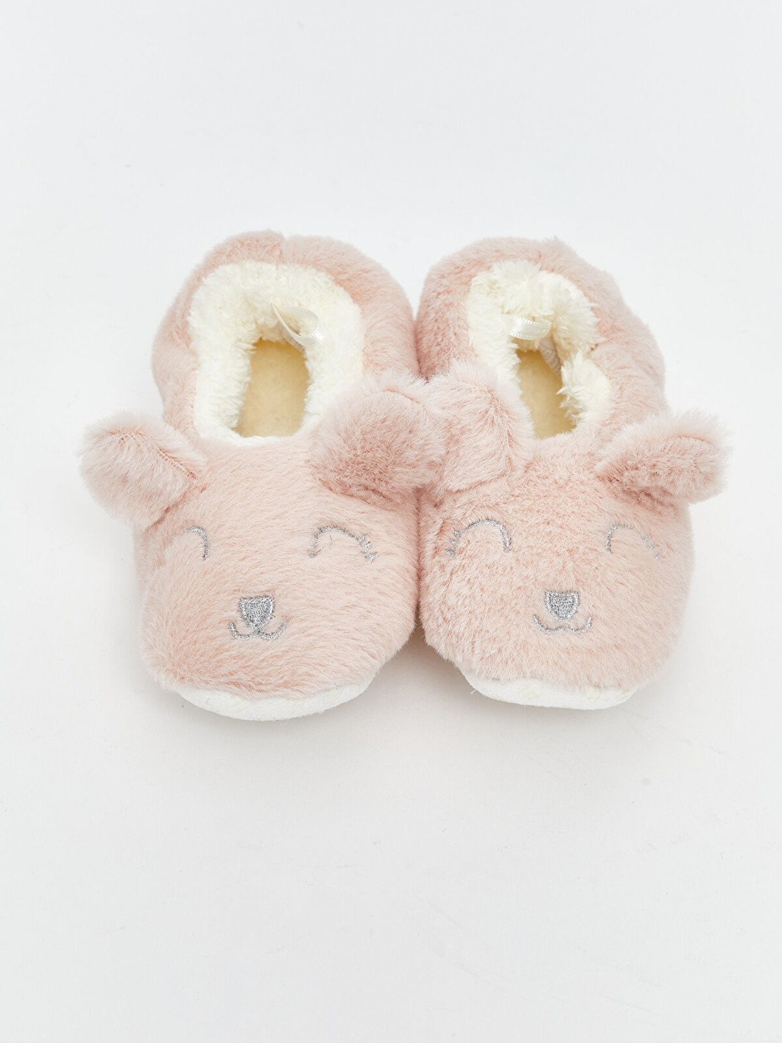 LC Waikiki Yeni Sezon Pelüş Kız Bebek Ev Ayakkabısı Panduf görsel 3