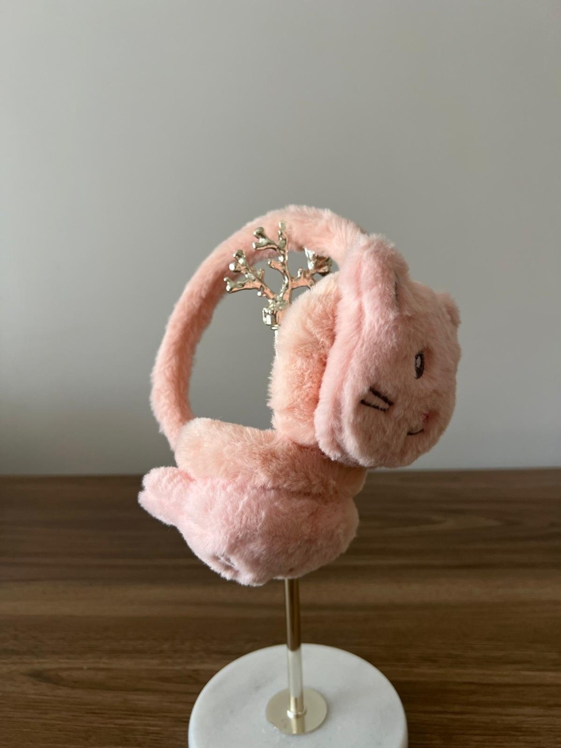 ZYC Kadın/kız Kedi Figürlü Peluş Kulaklık görsel 6