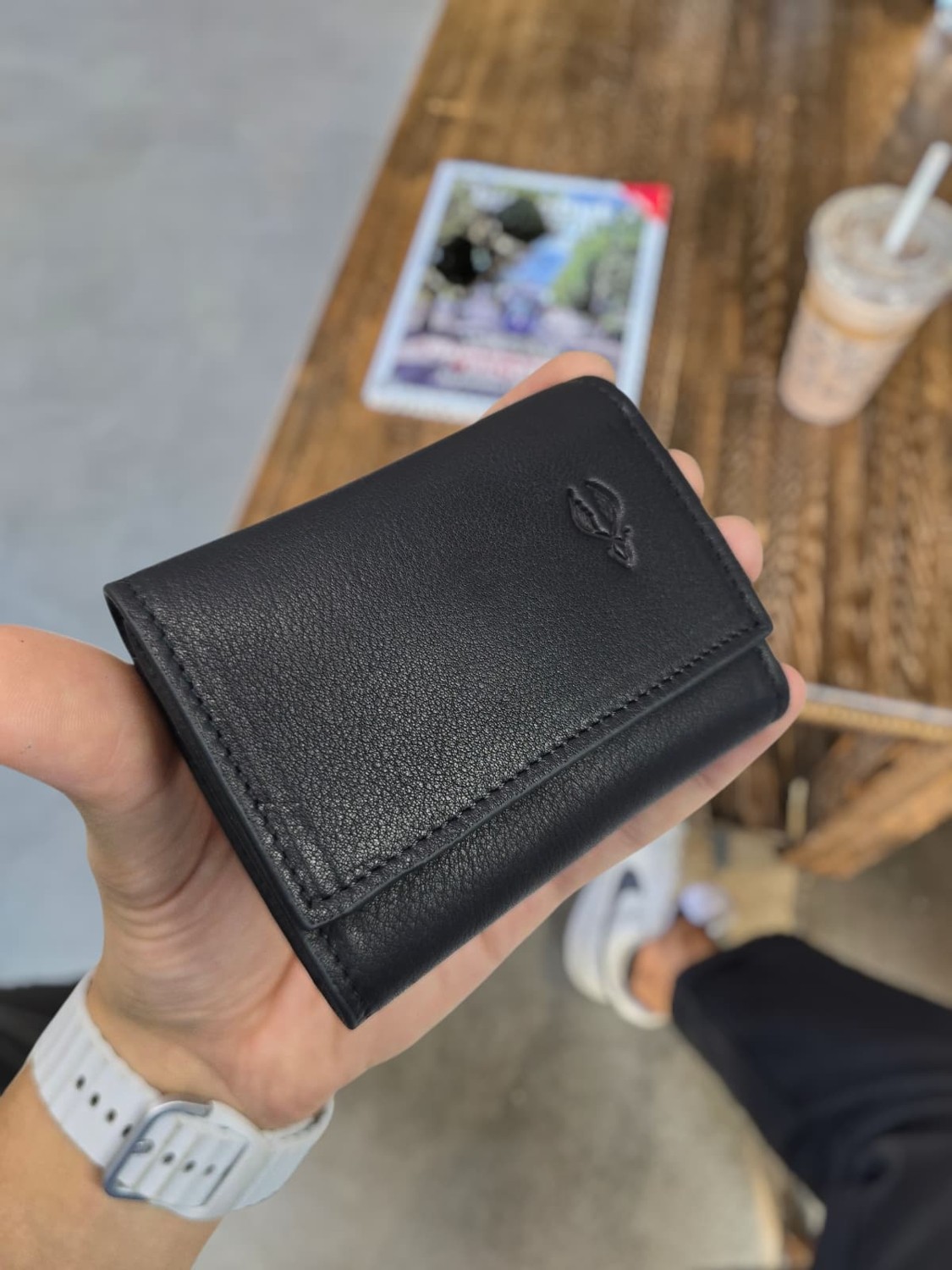 Visso Leather Visso 660 Deri Isme Özel Güçlü Mıknatıs Kilitli Akordeon Yelpaze Kartlık Cüzdan Erkek Kadın Çanta Kişiye Özel görsel 5