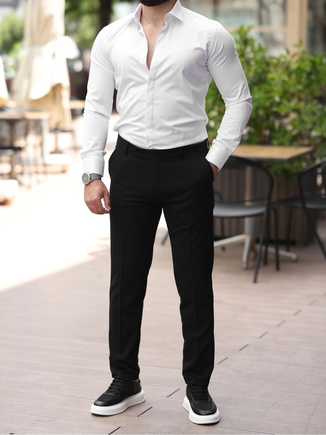 Baselco Slim Fit Likralı Kumaş Pantolon görsel 8