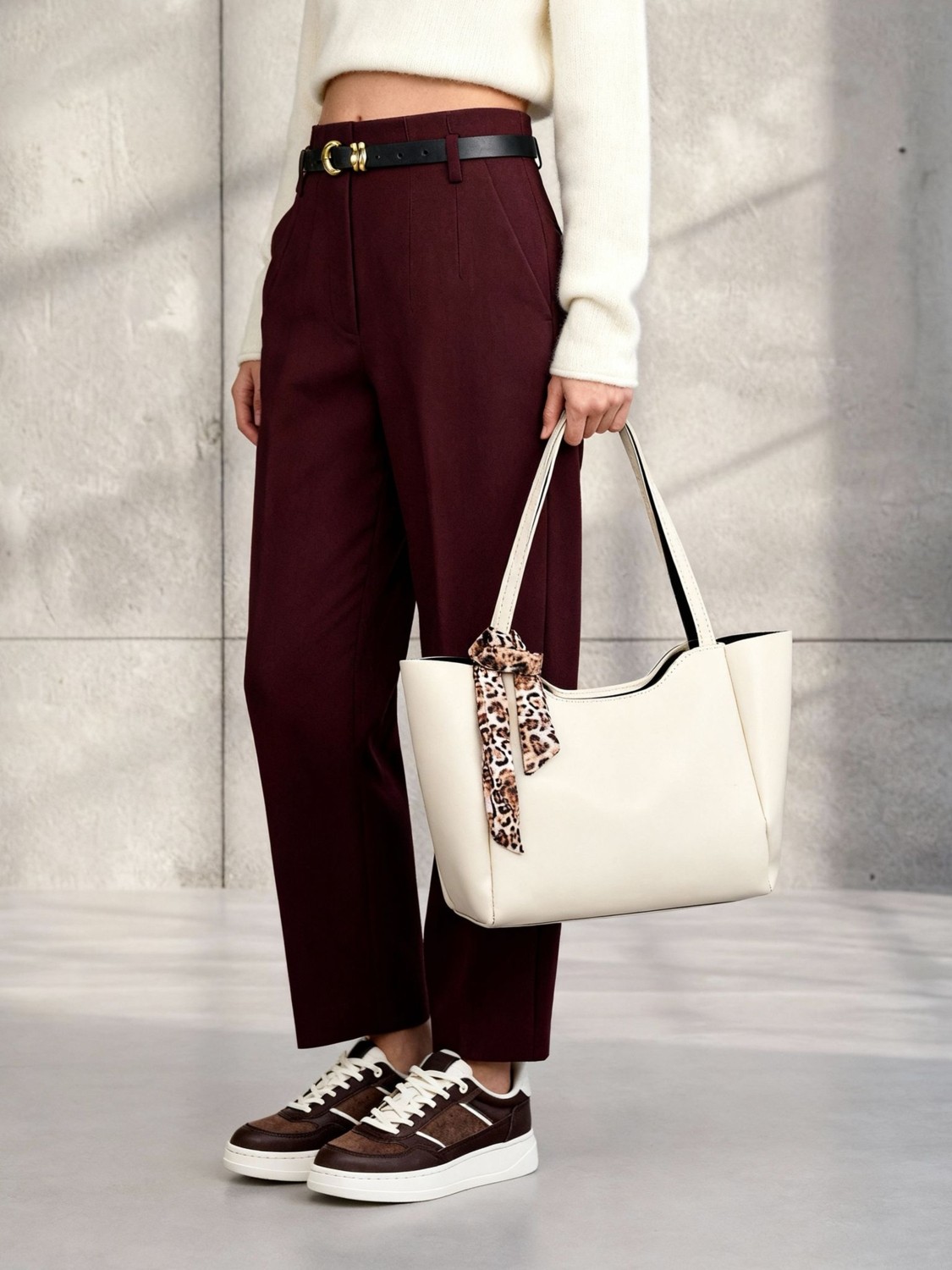 Mojeva Lumi Kadın Fular Hediyeli Fermuarlı Mıknatıs Kapamalı Shopper El ve Omuz Çantası