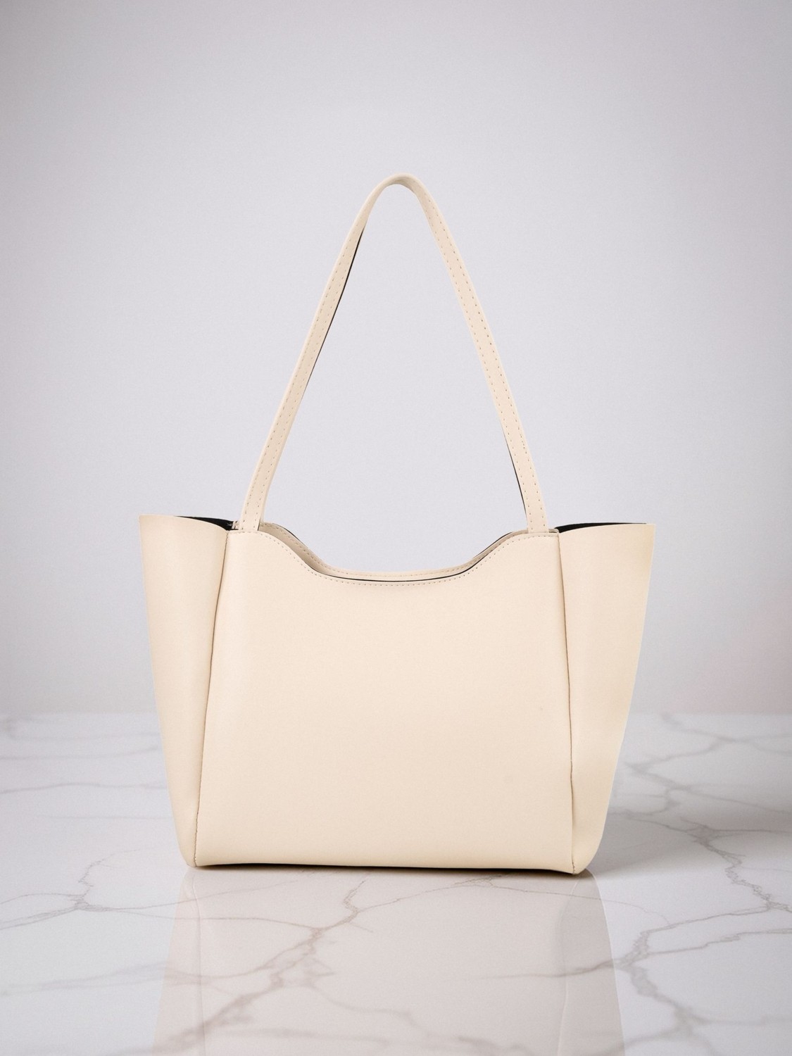 Mojeva Lumi Kadın Fular Hediyeli Fermuarlı Mıknatıs Kapamalı Shopper El ve Omuz Çantası görsel 5