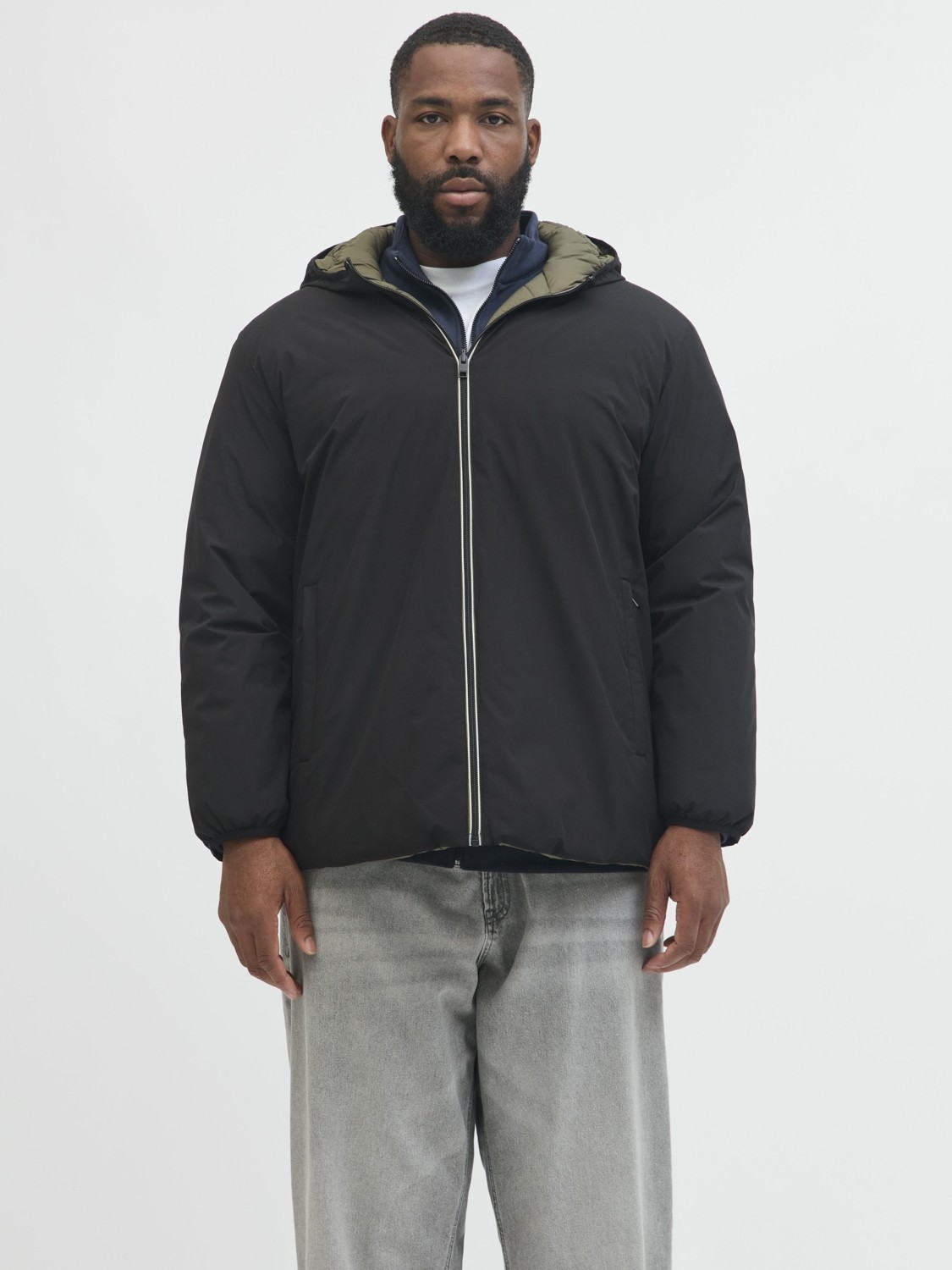 Jack & Jones Jack Jones Brook Reversıble Çift Taraflı Büyük Beden Erkek Jacket 12279443