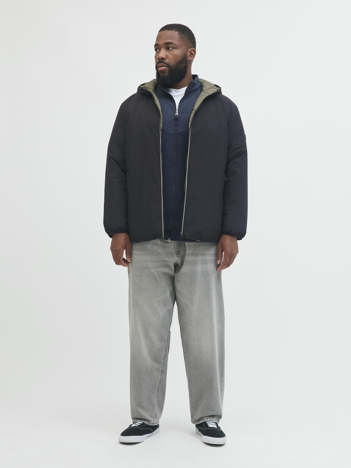 Jack & Jones Jack Jones Brook Reversıble Çift Taraflı Büyük Beden Erkek Jacket 12279443 görsel 4