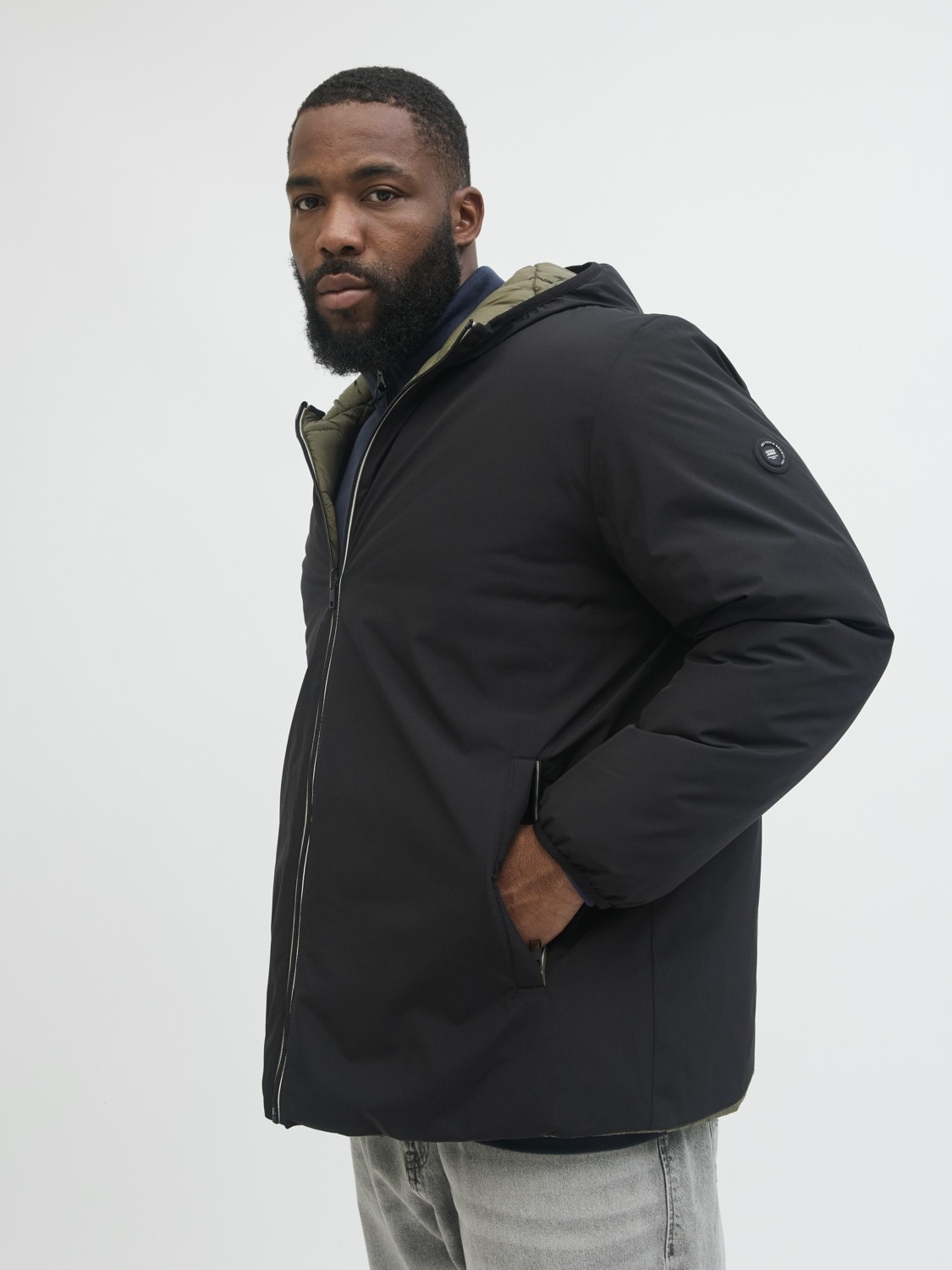 Jack & Jones Jack Jones Brook Reversıble Çift Taraflı Büyük Beden Erkek Jacket 12279443 görsel 5
