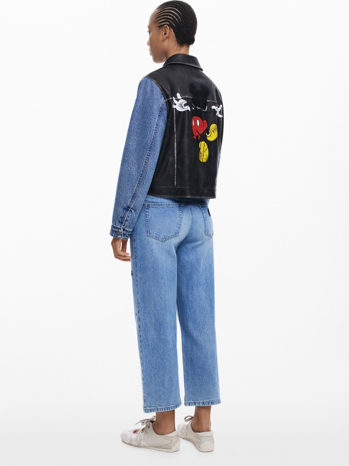 Desigual Yüksek Bel Düz Paça Standart Mavi Kadın Denim Pantolon 25WWDD17 görsel 5
