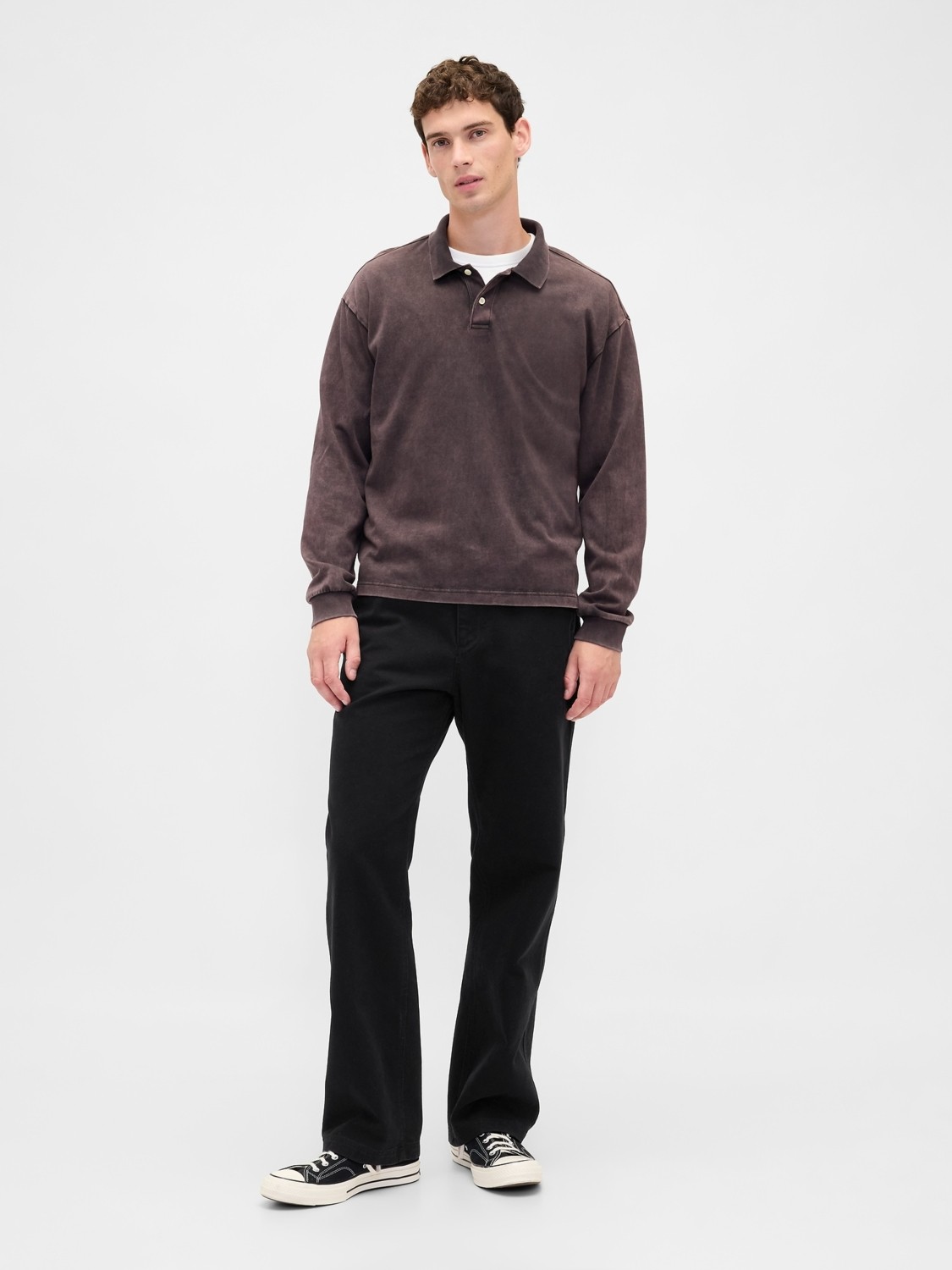 Gap Erkek Siyah Canvas '90S Loose Pantolon görsel 8