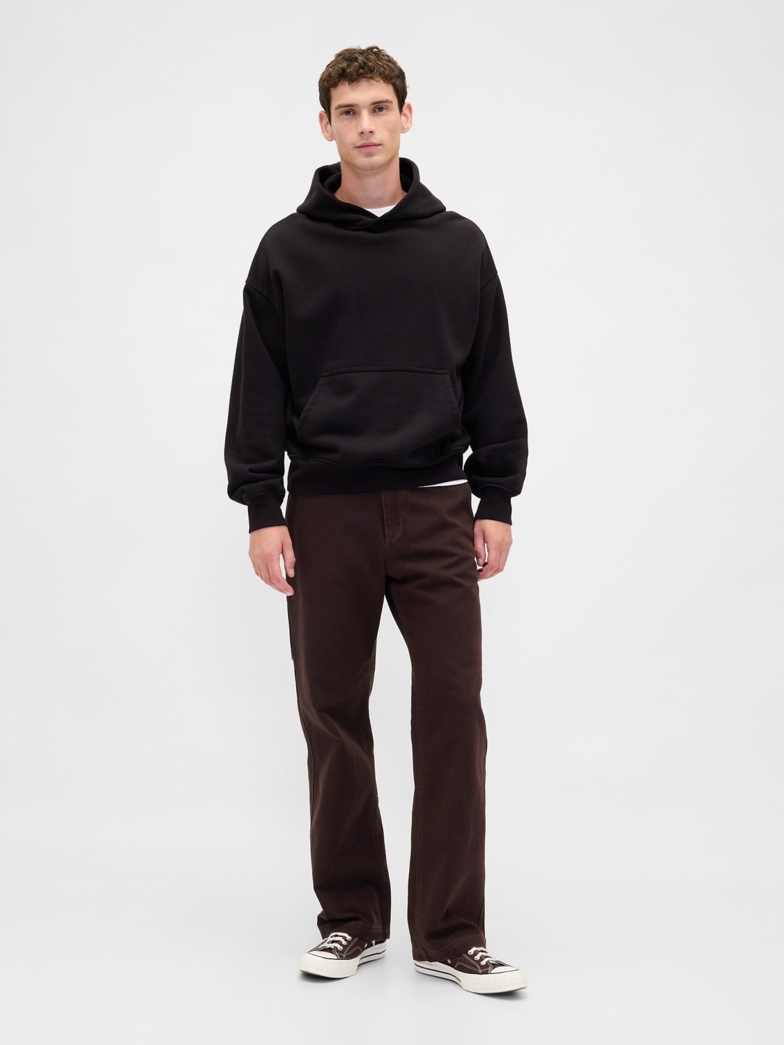 Gap Erkek Siyah Canvas '90S Loose Pantolon