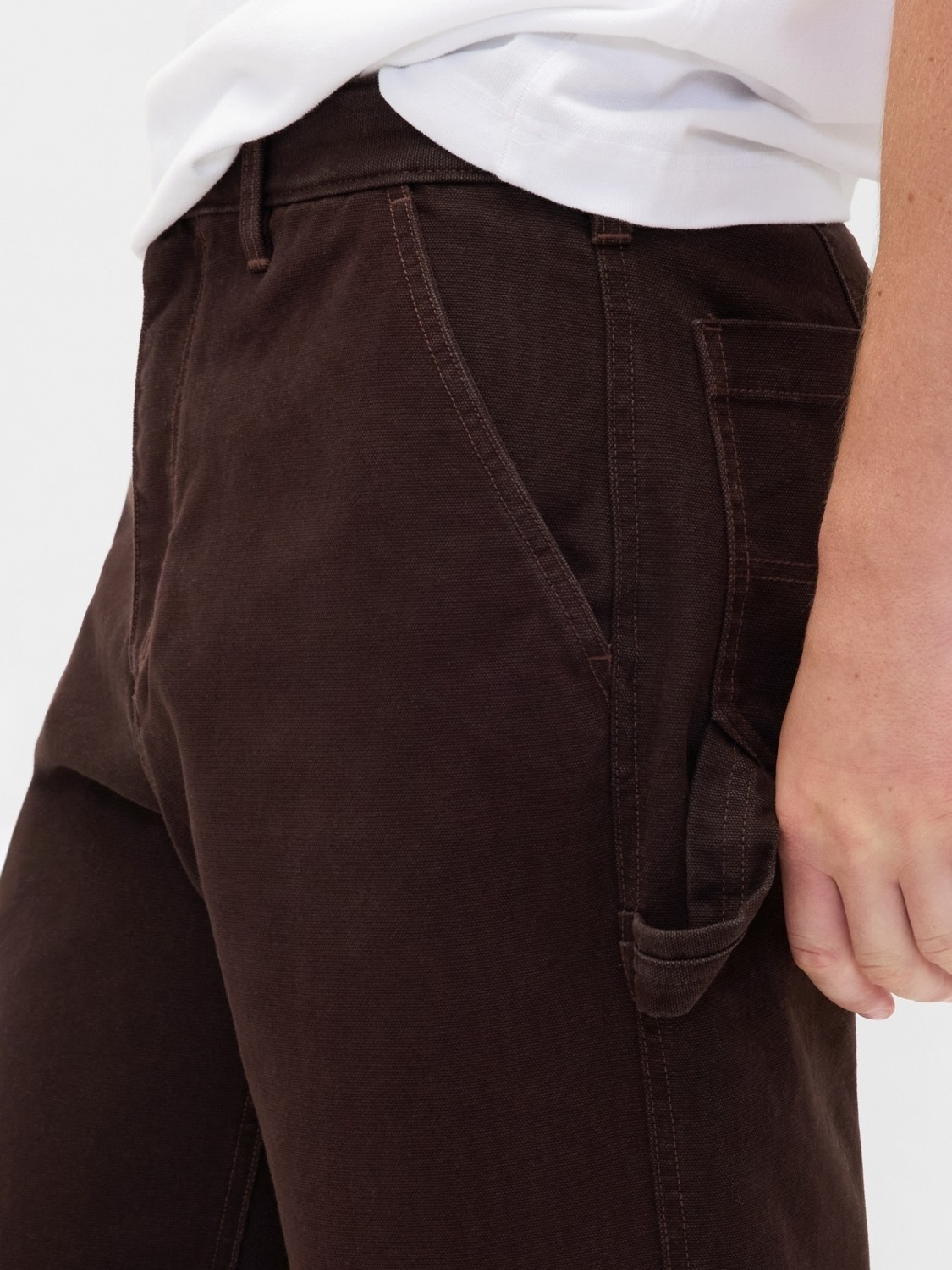 Gap Erkek Siyah Canvas '90S Loose Pantolon görsel 4