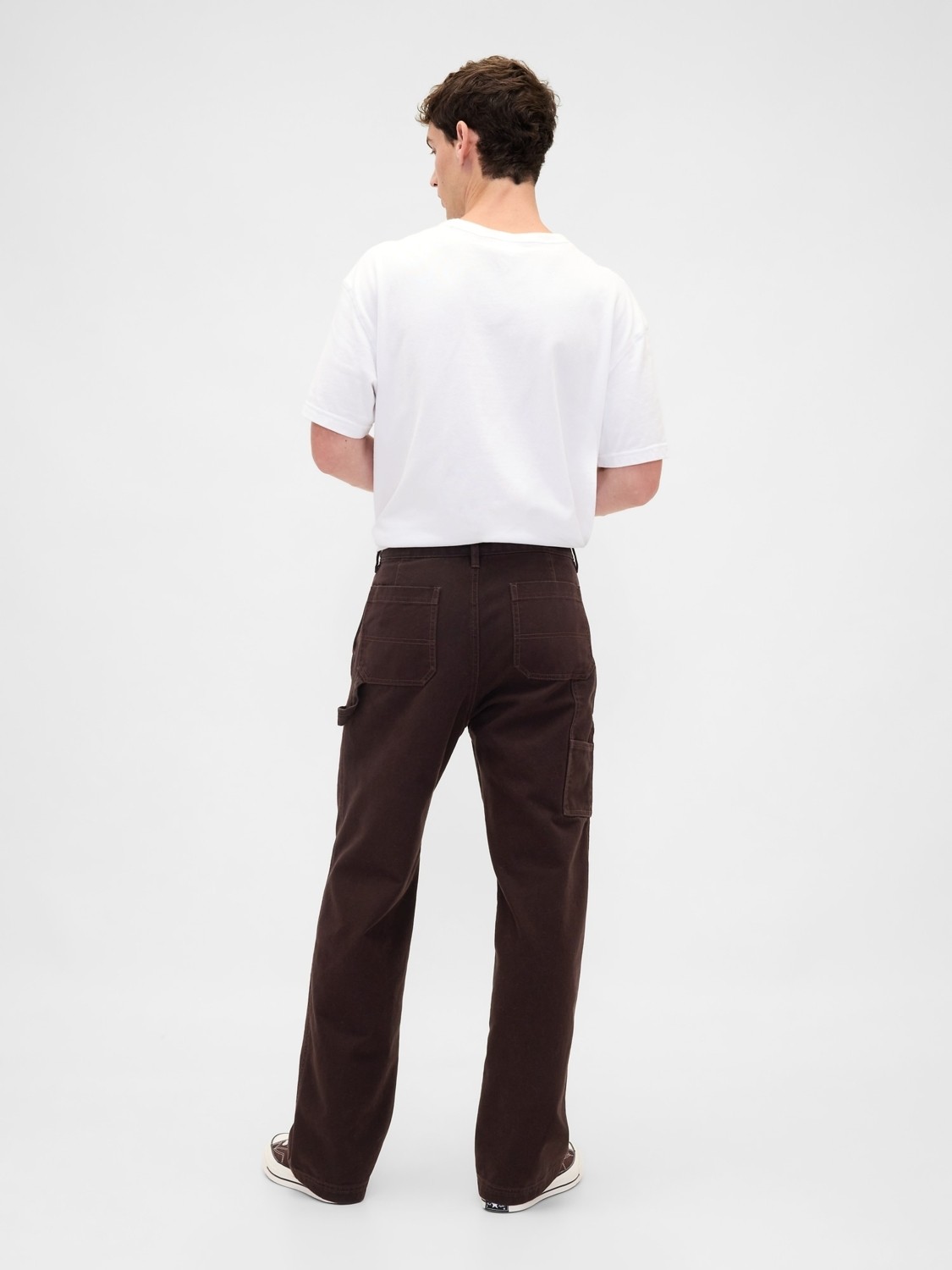 Gap Erkek Siyah Canvas '90S Loose Pantolon görsel 5