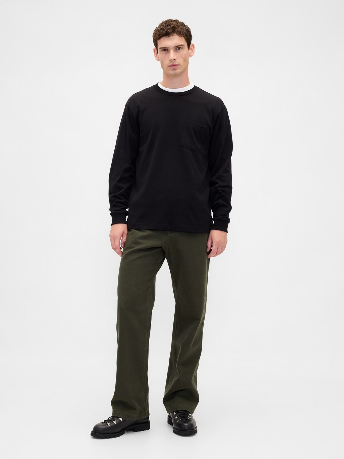 Gap Erkek Siyah Canvas '90S Loose Pantolon
