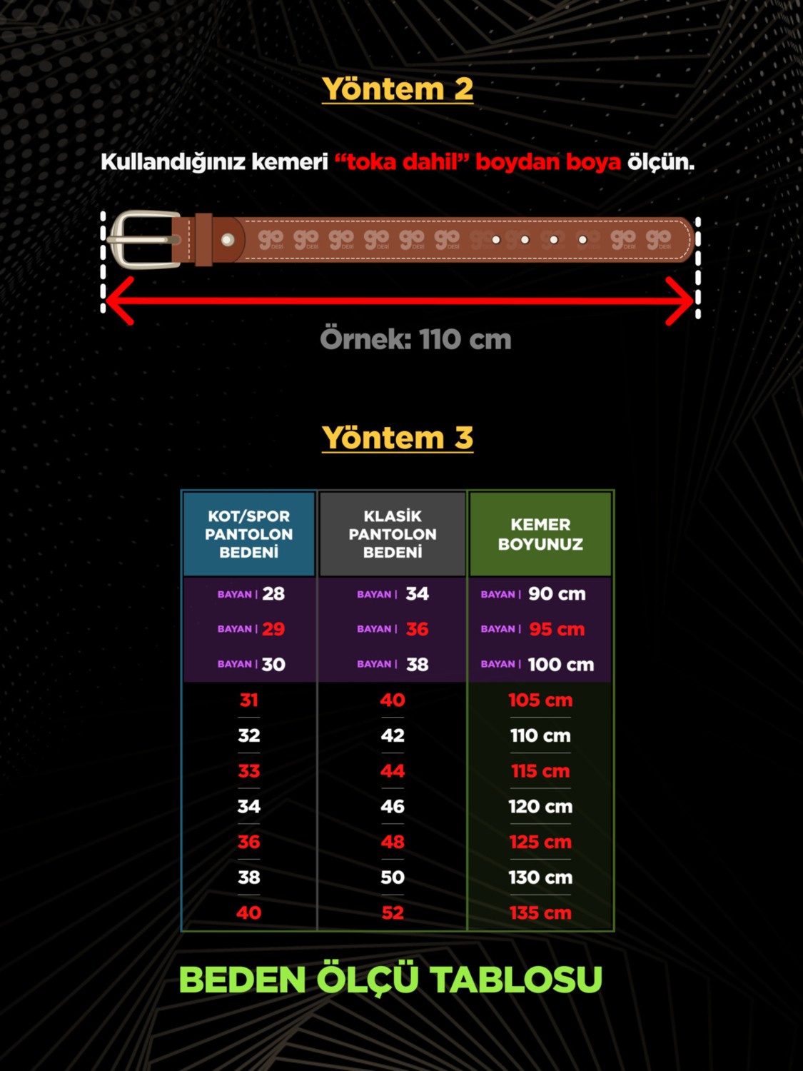 GoDeri %100 Hakiki Deri, Siyah Nikel Takım Tokalı 4 cm Kırmızı Kadın Kemeri; Kot, Spor Kemer=nikel.tk.76 görsel 8