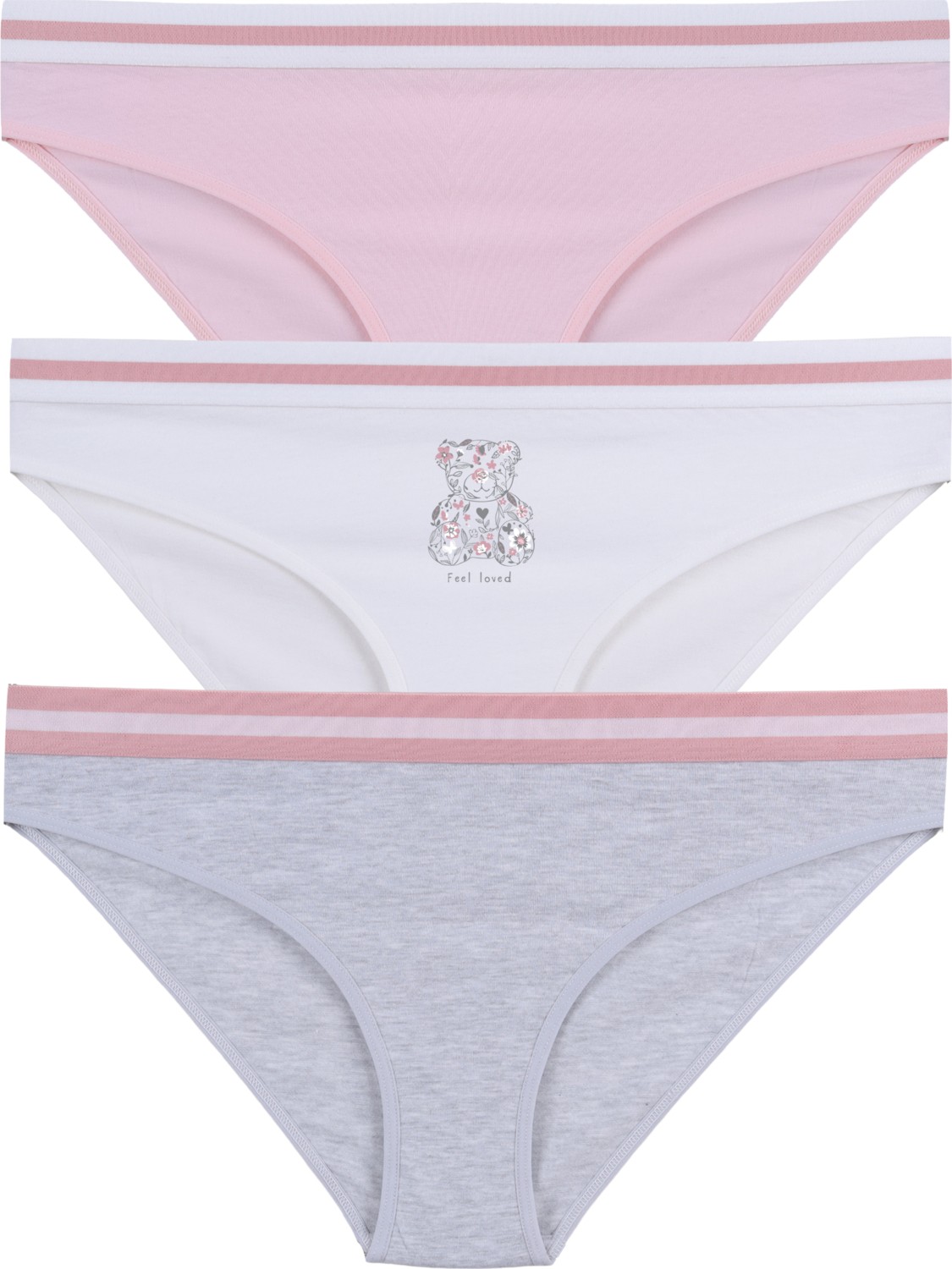 Koza İç Giyim Kadın Pamuklu Beli Lastikli Slip/Külot