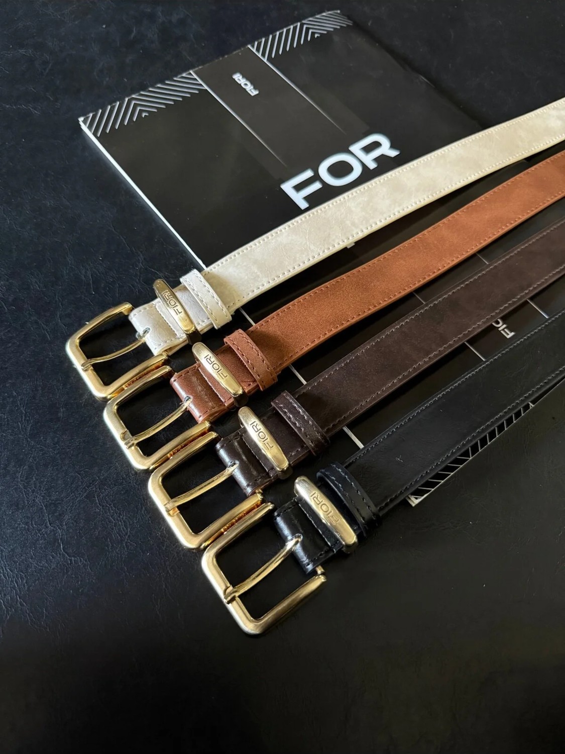 Fiori 4'lü Gold Toka Köprü Kadın Kemer, Pantolon Kemeri, Ceket Kemeri, Elbise Kemeri, Gömlek Kemer