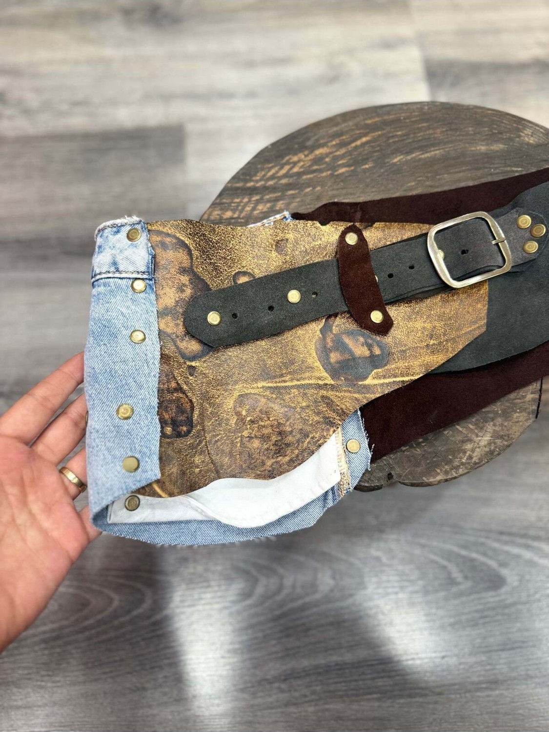 Yılday Gür Butik Wildhorse Denim & Hakiki Deri El Yapımı Western Kemer görsel 3