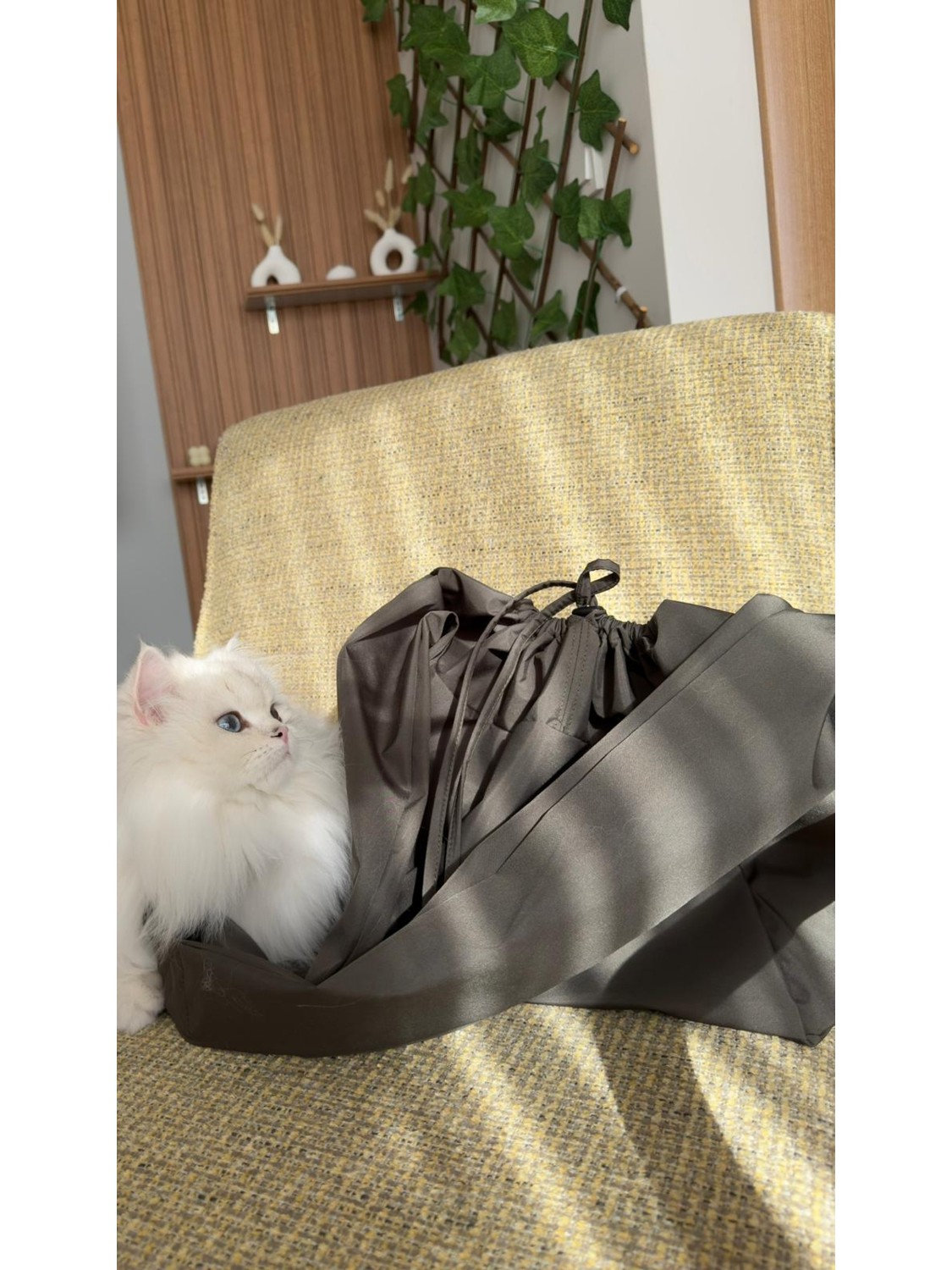 Mute Bag Süet Black Tote Bag / Siyah Çapraz Kullanıma Uygun Süet Kadın Omuz Çantası (50*30) görsel 3