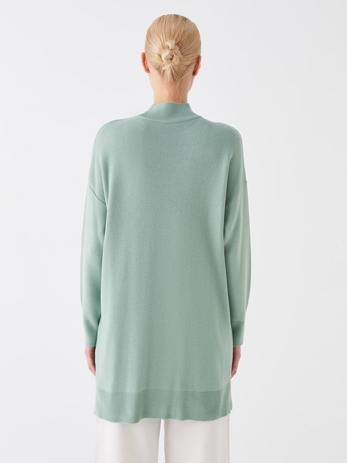 LC Waikiki Yeni Sezon Yarım Balıkçı Yaka Oversize Kadın Triko Tunik görsel 5