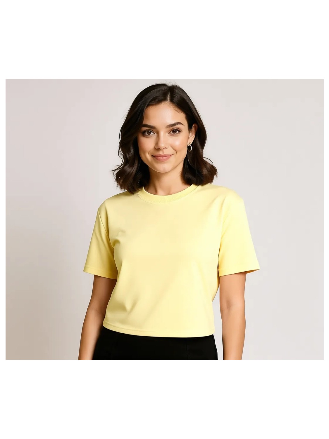 Dilvin 30312 Dekoratif Dikişli Bisiklet Yaka Tshirt-Koyu Kahve görsel 8