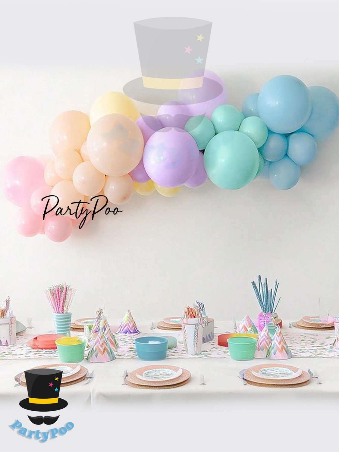 Feyza Design Yaratıcı Çok Renkli Balon Seti 30'lu Doğum Günü Partisi Için