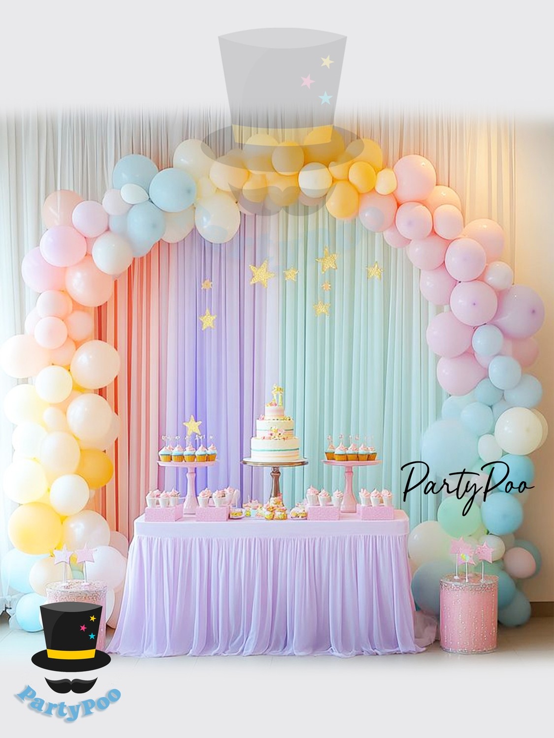 Feyza Design Yaratıcı Çok Renkli Balon Seti 30'lu Doğum Günü Partisi Için görsel 2