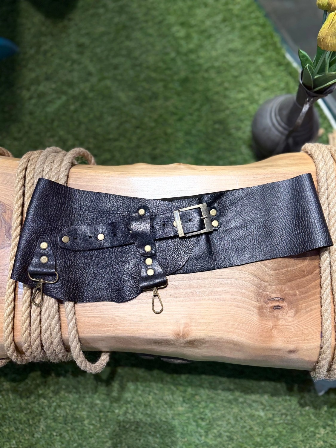 Yılday Gür Butik Calvin Deri Kemer - Çok Fonksiyonlu Kancalı Tasarım Kemer - Standart Beden