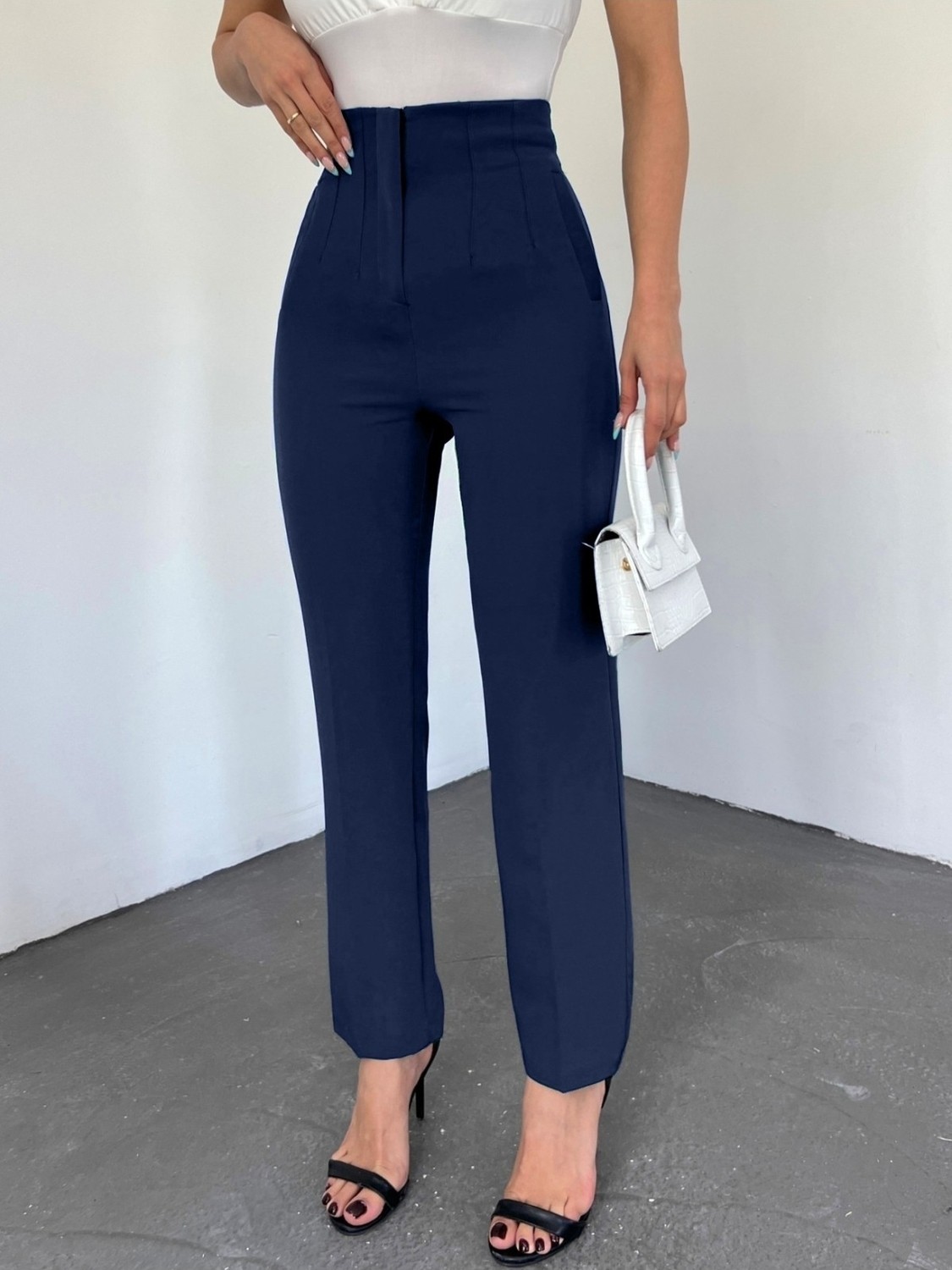 Moda Morfo Zra Pileli Havuç Pantolon -Siyah görsel 2