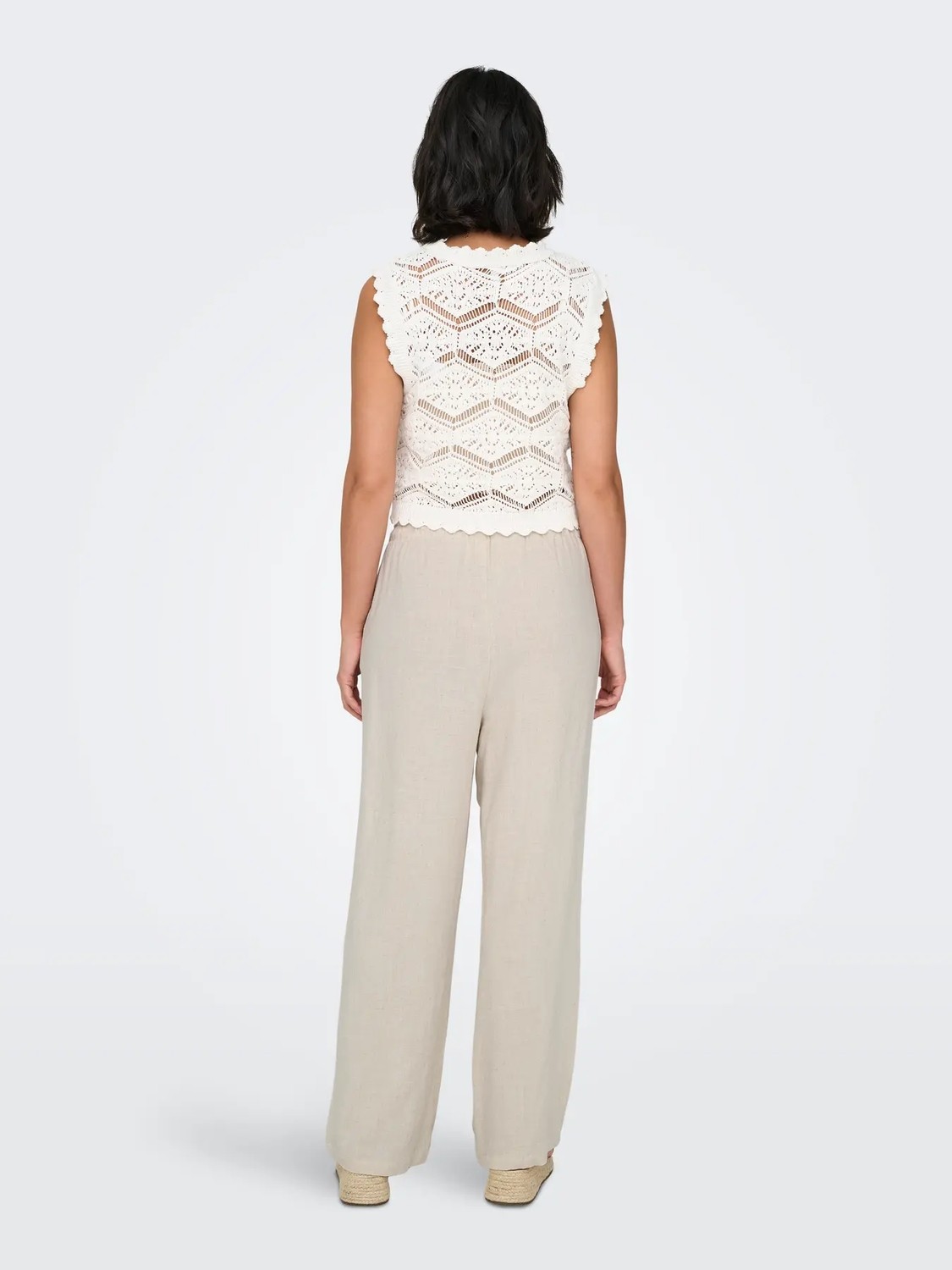 Only Açık Kahve Kadın Pantolon Onlsıesta Mw Pull-Up Lınen Bl Pnt N - 15322263 görsel 2