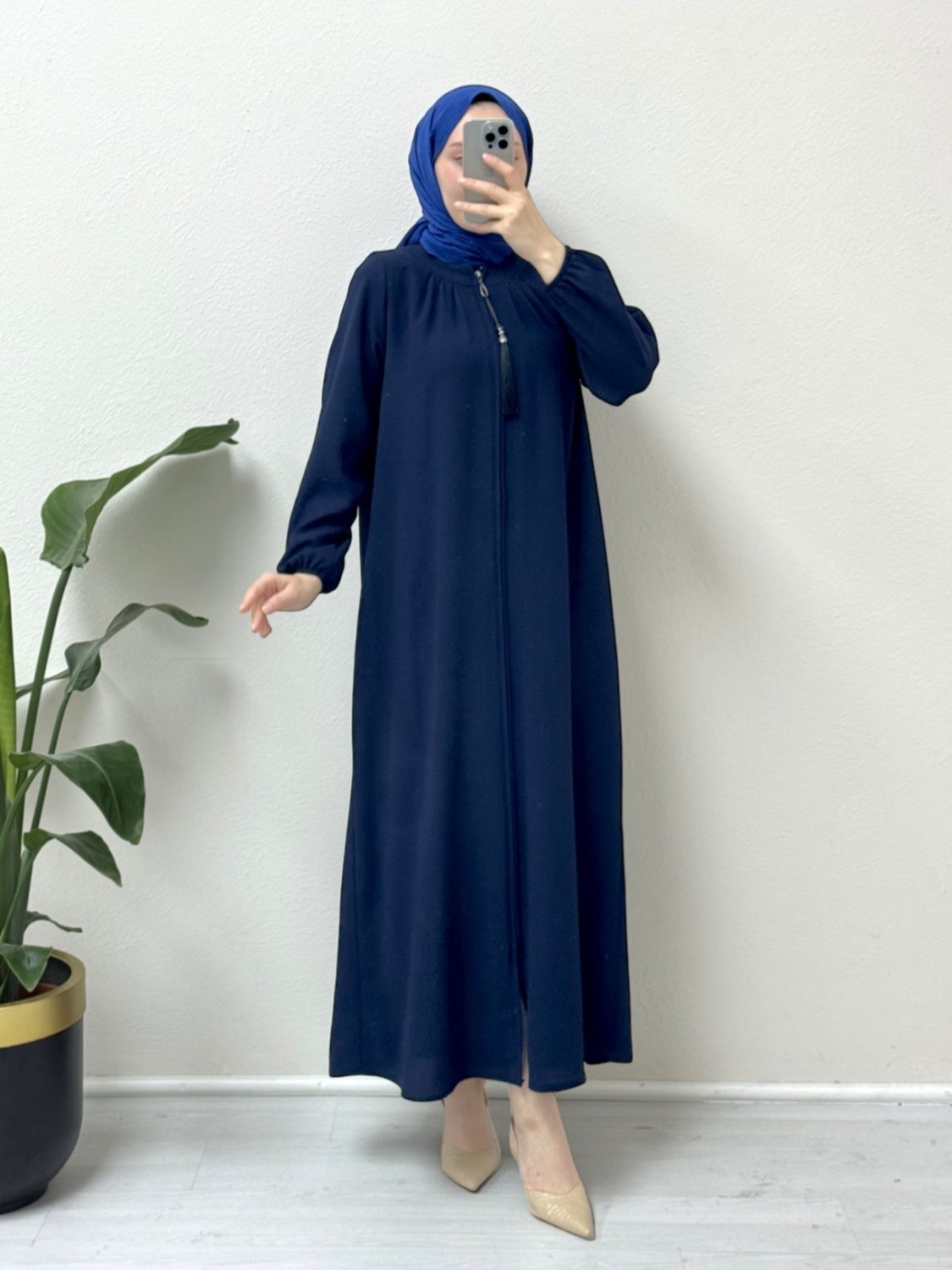 Moda Morfo Fermuarı Püskül Detaylı Vatkalı Kap -Laci görsel 6