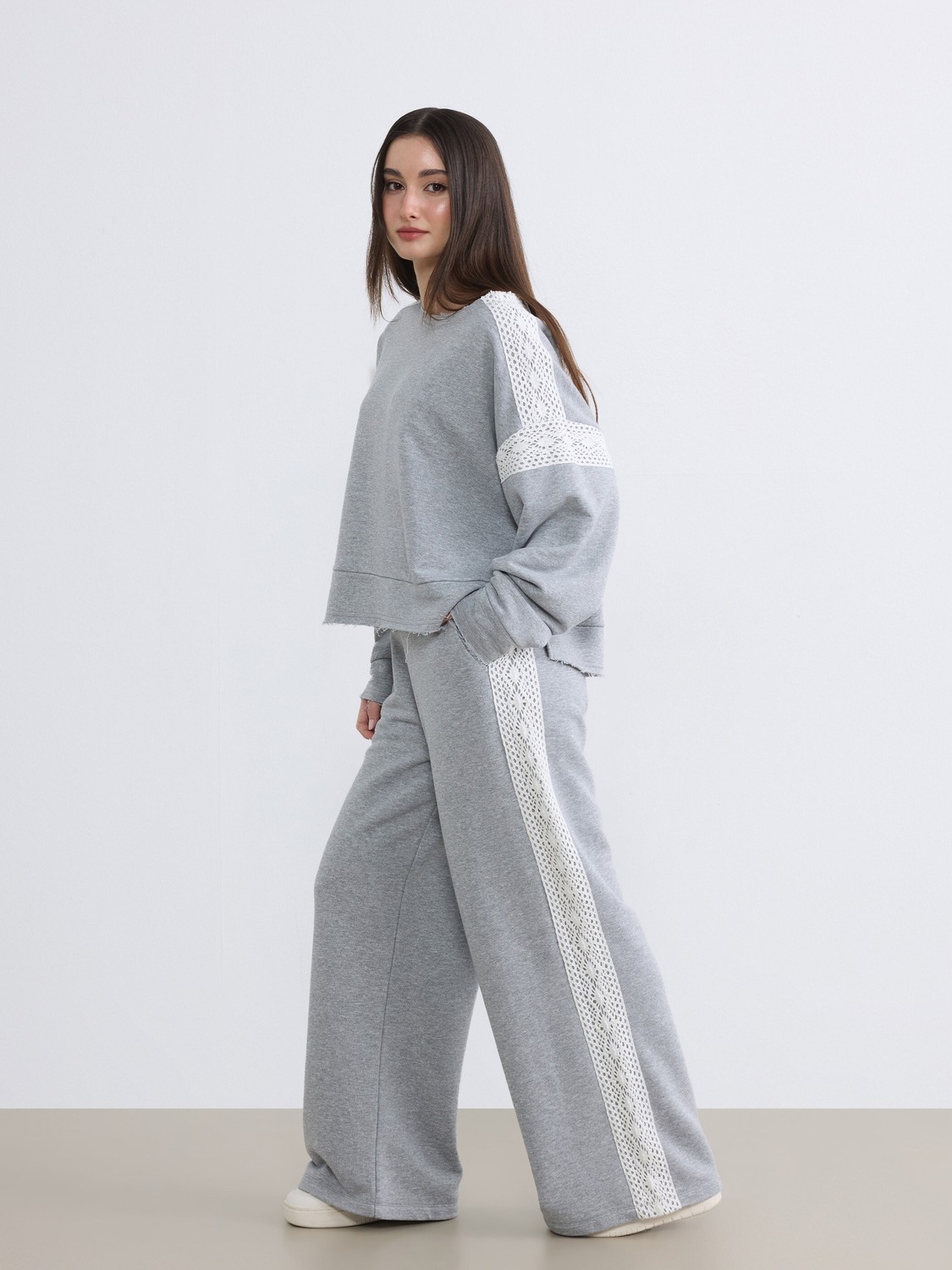 Soulife Petite Bisiklet Yaka Kadın Sweatshirt görsel 6