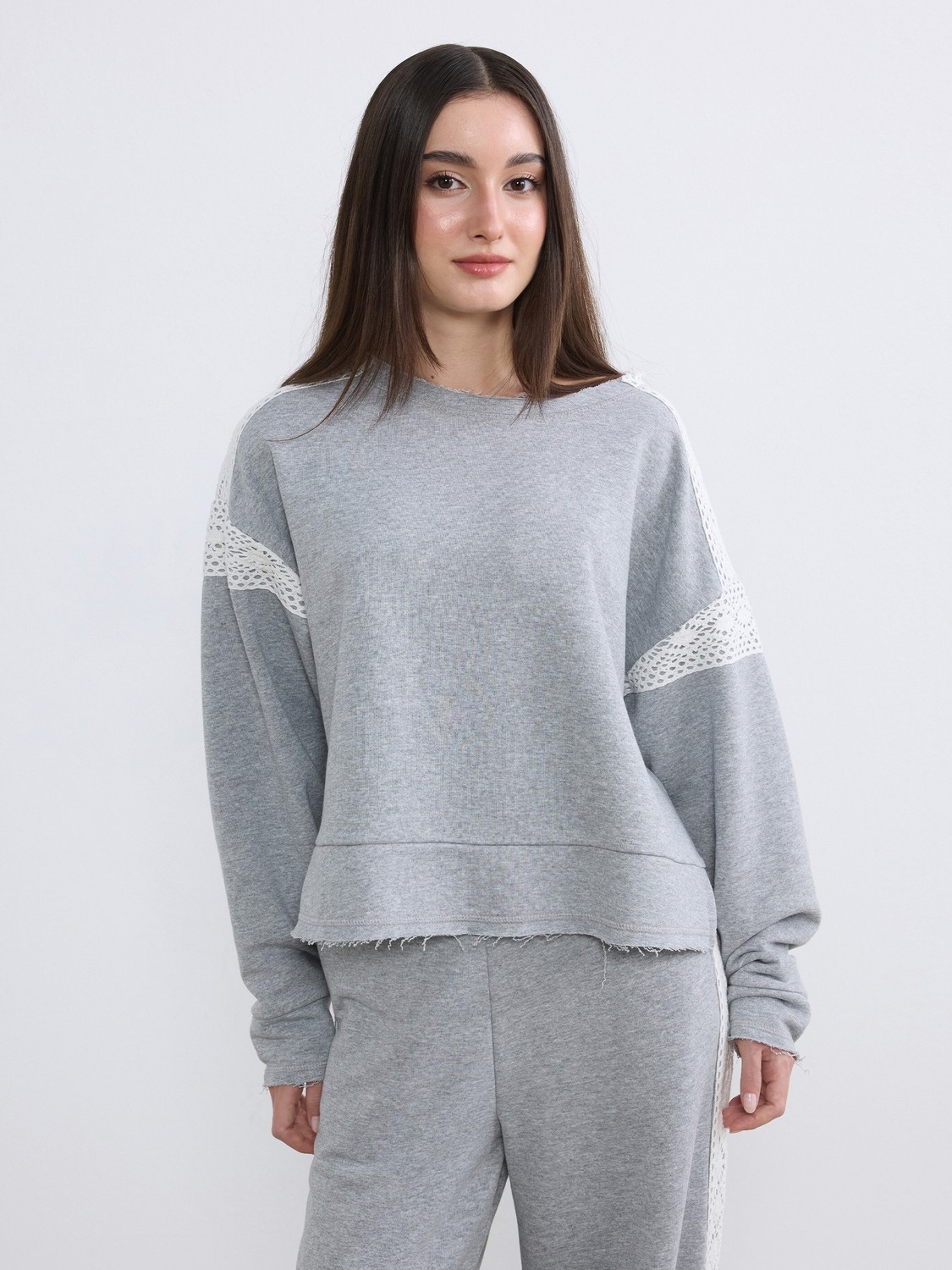 Soulife Petite Bisiklet Yaka Kadın Sweatshirt görsel 8