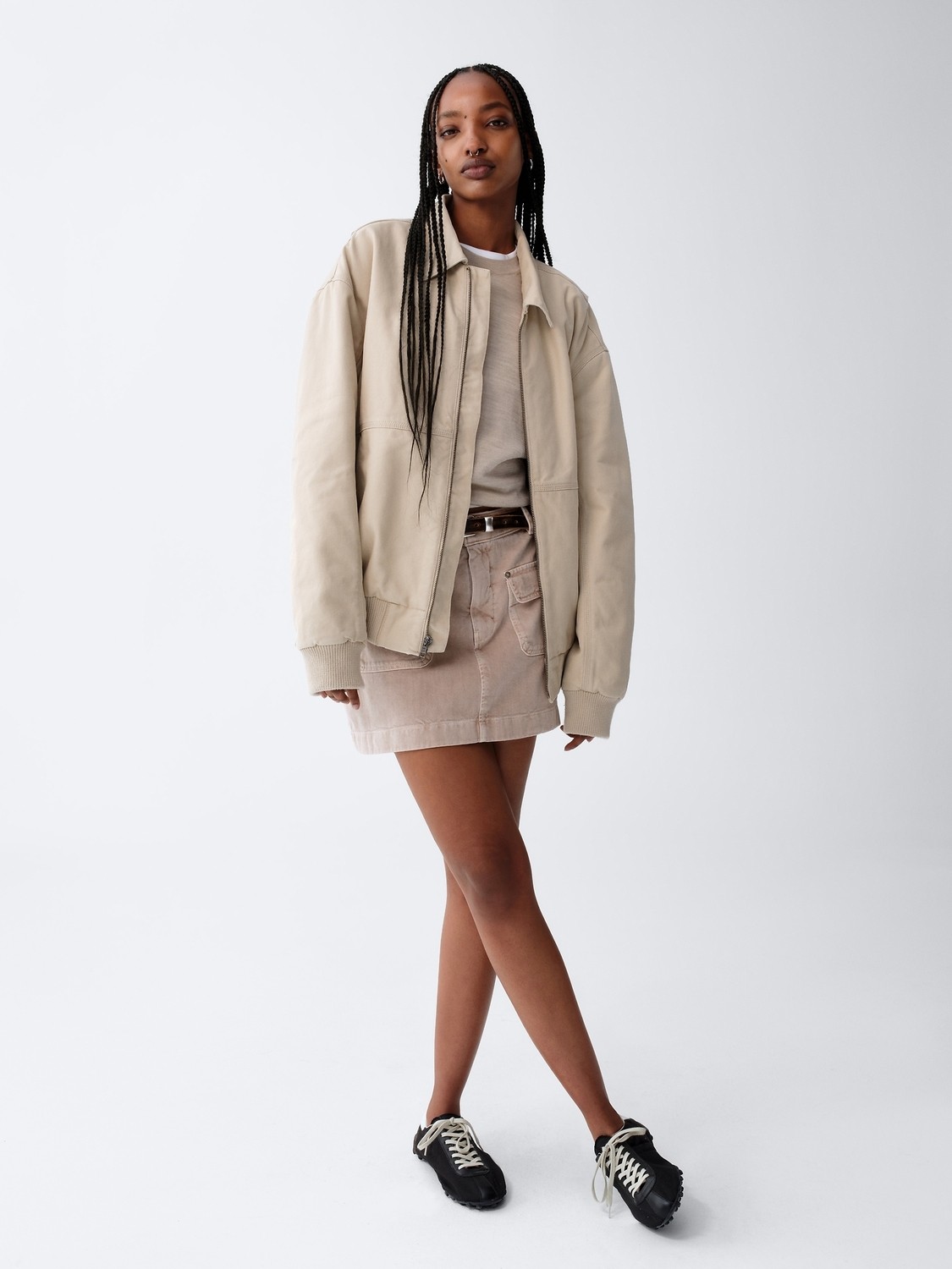 Gap Erkek Siyah Canvas Bomber Ceket görsel 2