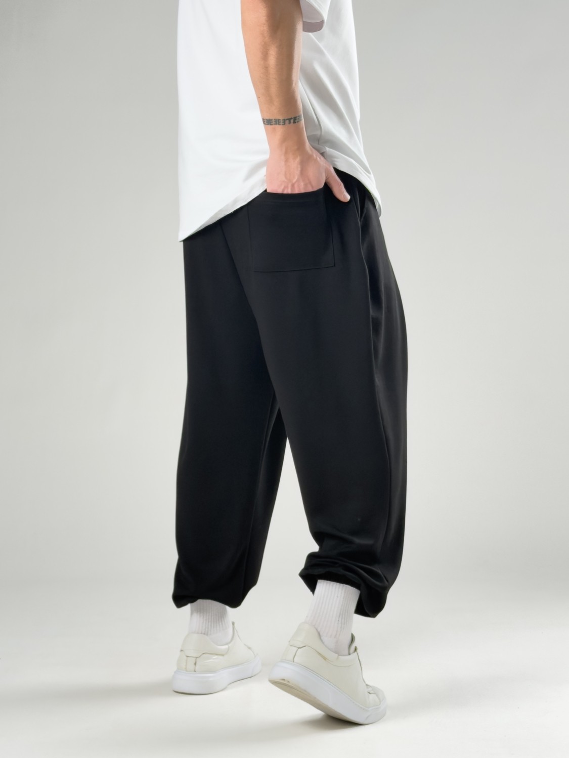 Cocopelli Pileli Siyah Erkek Jogger Pantolon COC2858 görsel 5