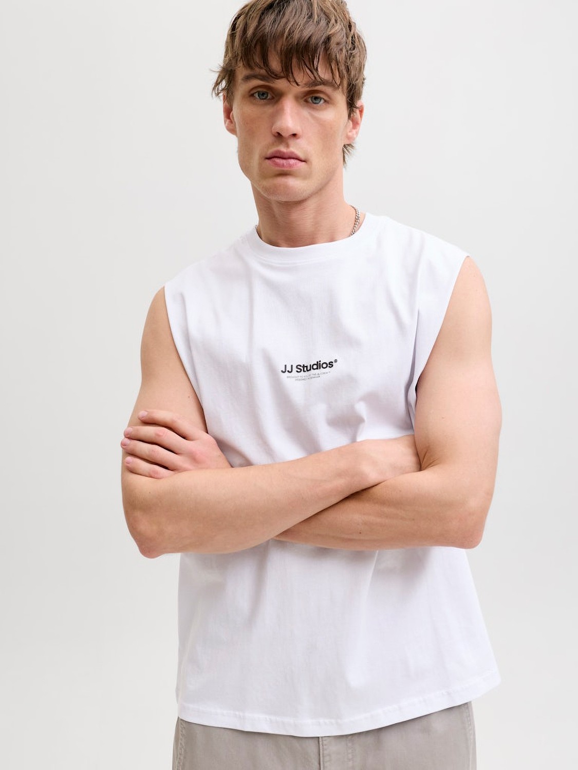 Jack & Jones Soho Erkek Beyaz Atlet (12288001-W) görsel 4
