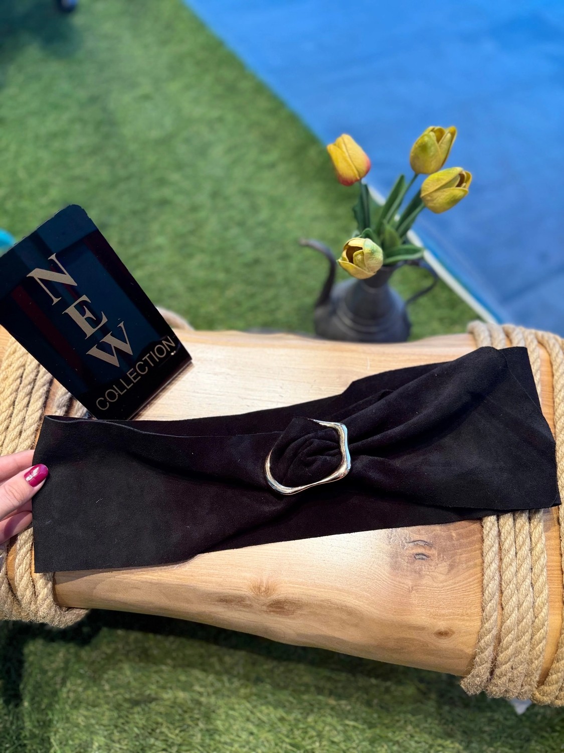 Yılday Gür Butik Black Baby El Yapımı Nubuk Kemer - Standart Beden