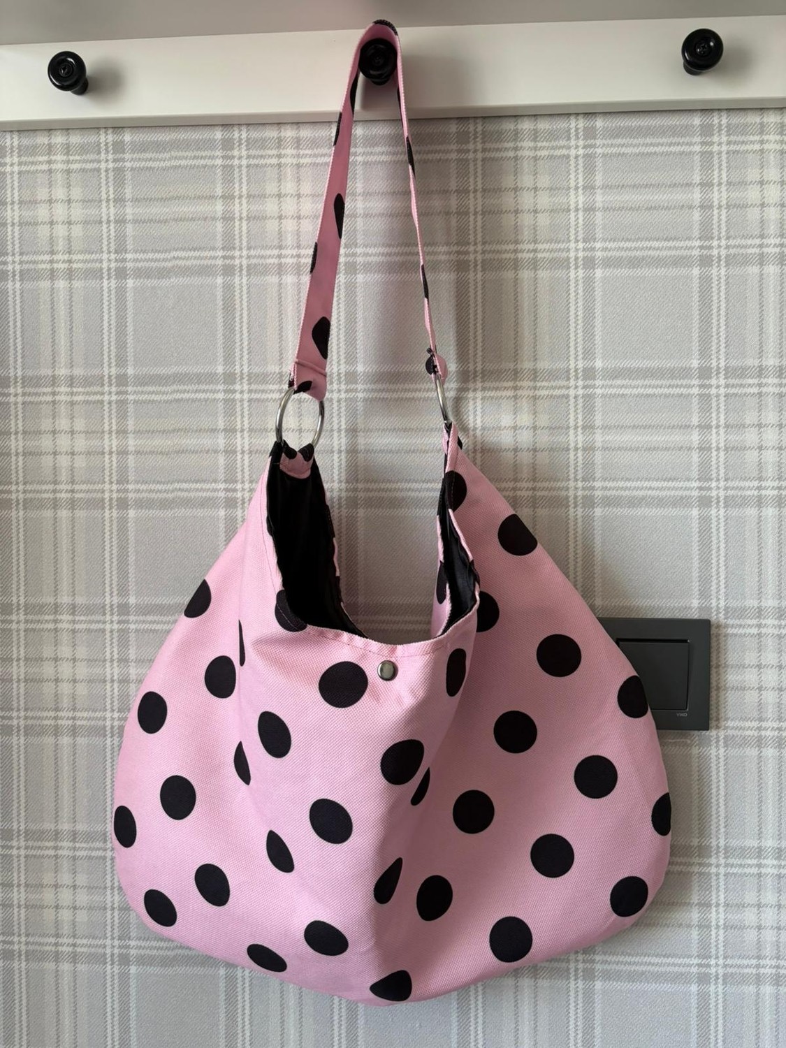 Mute Bag Polka Bag Puantiye Çanta / Puantiyeli Omuz Çantası (28*49) görsel 2