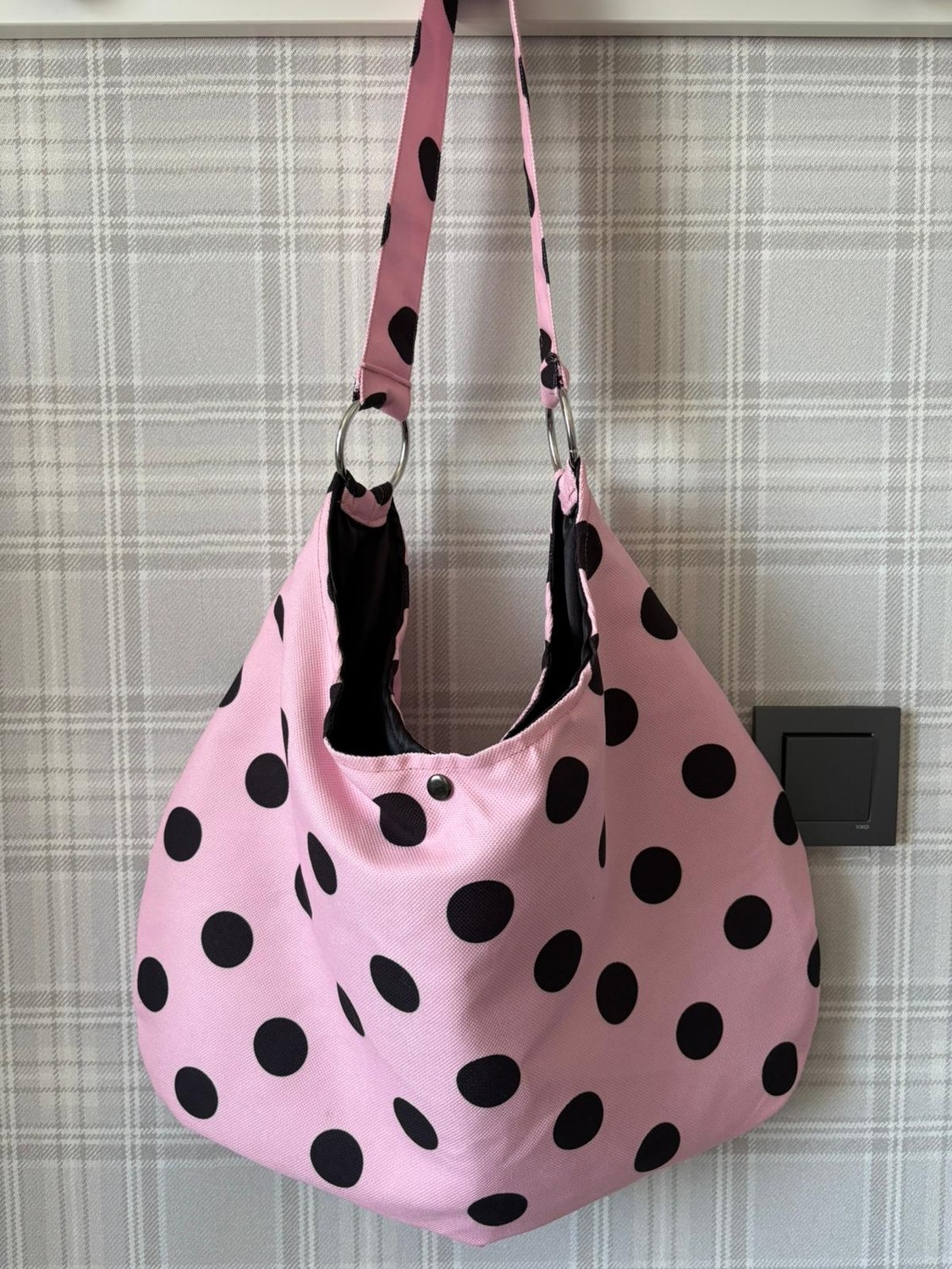 Mute Bag Polka Bag Puantiye Çanta / Puantiyeli Omuz Çantası (28*49) görsel 4